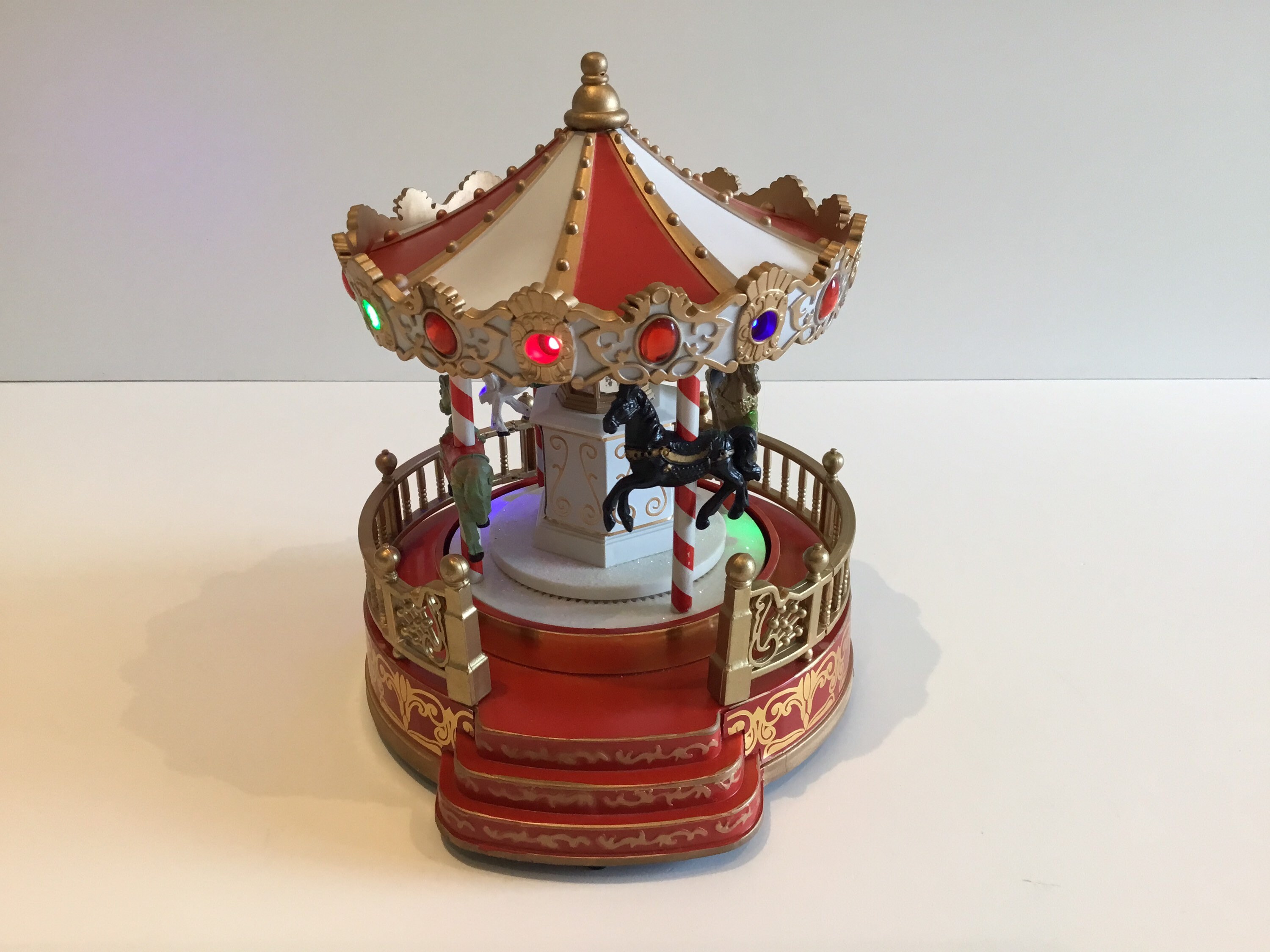Vintage Carousel | Musical Horse Merry-Go-Round with LED Lights, Working Display Piece — photo 3 of 10