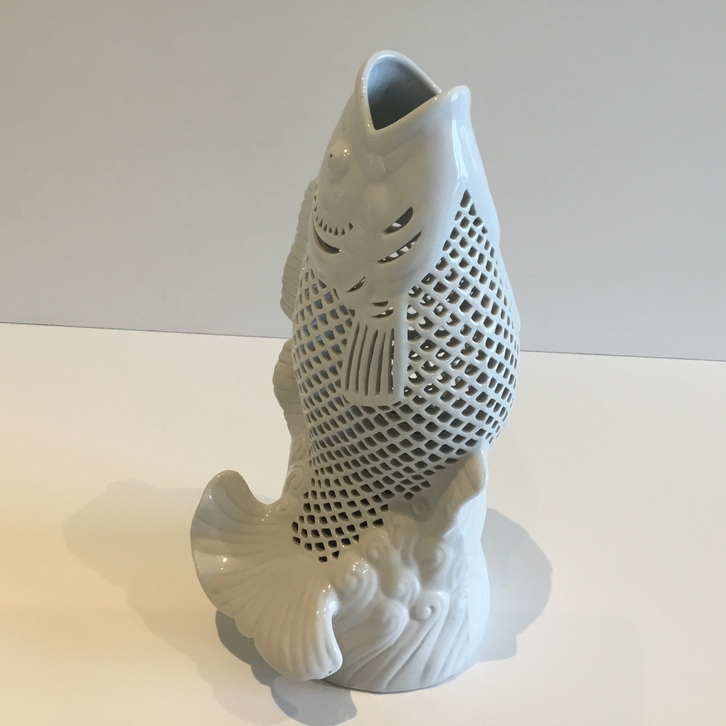 Rare Fish In Reticulated Porcelain (Made In China) — photo 3 of 10
