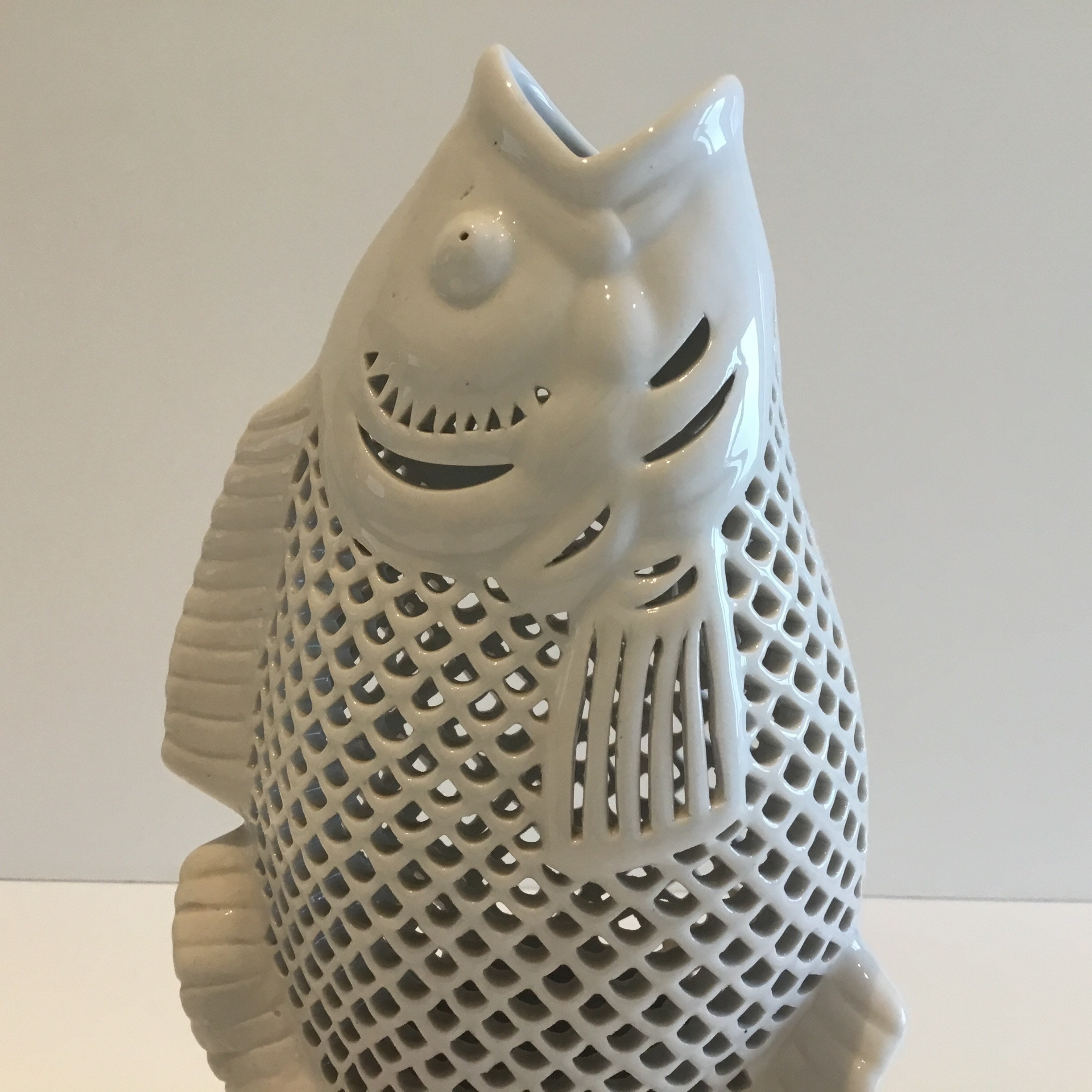 Rare Fish In Reticulated Porcelain (Made In China) — photo 8 of 10