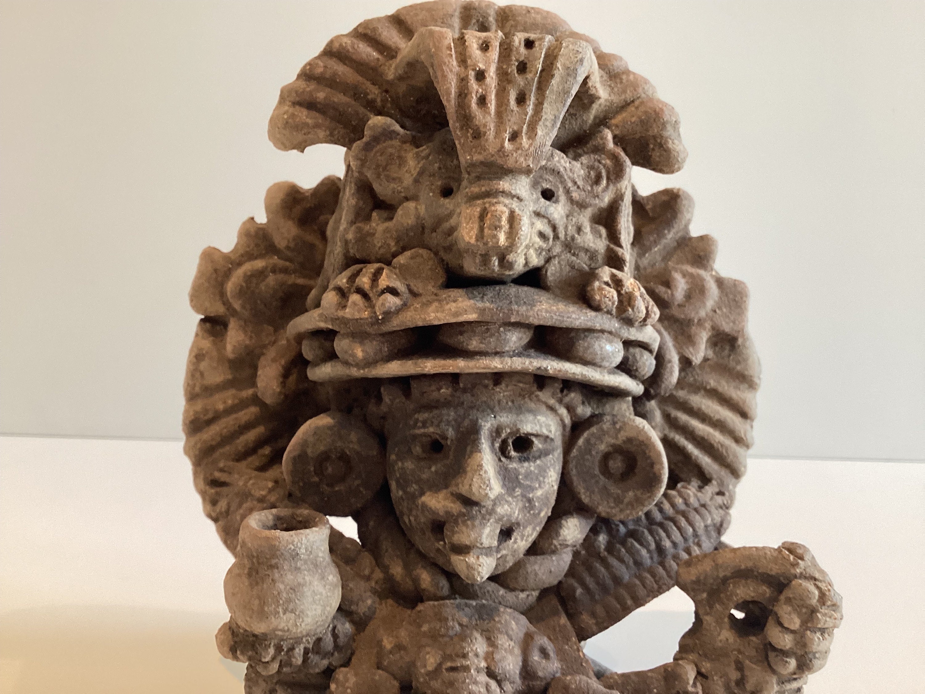 Antique Sculpture | 1900s Zapotec Culture Incense Holder, Monte Albán Oaxaca Mexico — photo 5 of 9