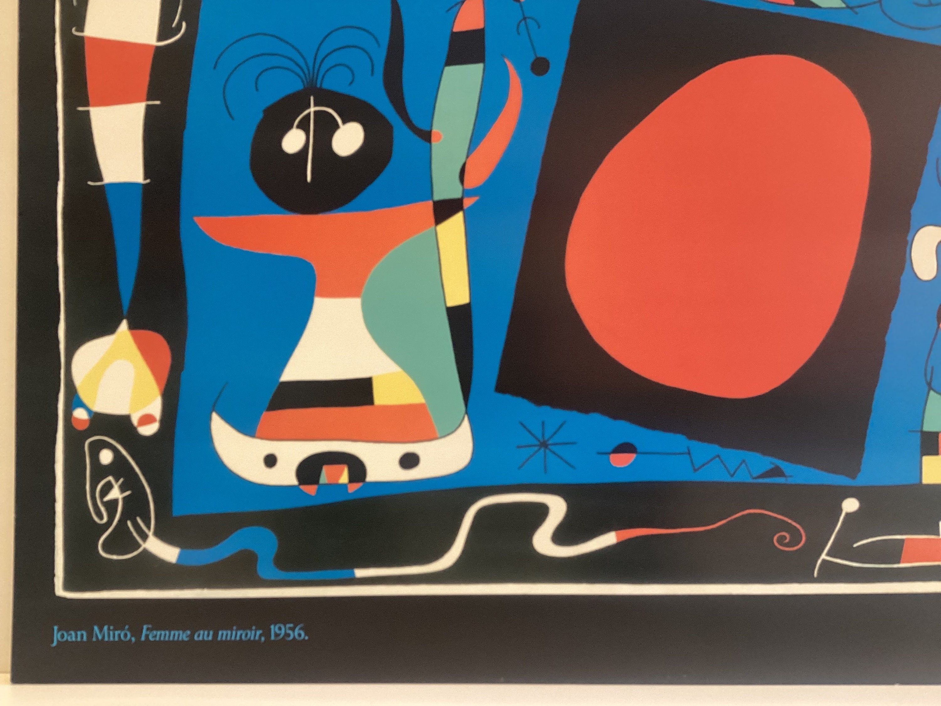 Original Vintage Joan Miro Lithographic Mixed Media Surrealistic Poster, Paris 1991 ADAGP — photo 6 of 9