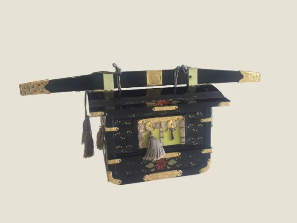 Vintage Music Box | 1960s Japanese Lacquer Wood, Hand Decorated Working Mechanism