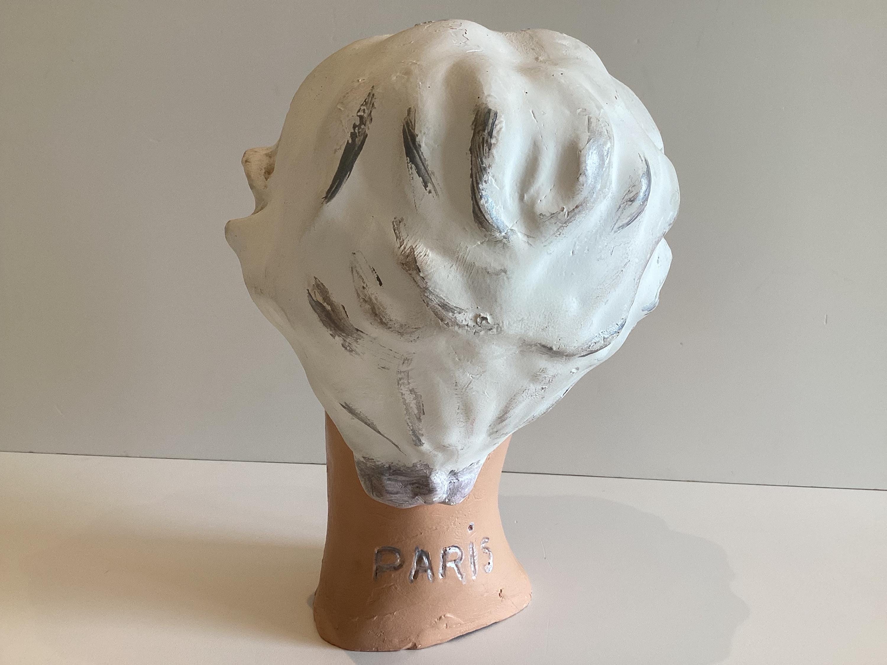Vintage Chanel Mannequin Head | 1930s Art Deco Plaster Bust, Paris Haute Couture Display — photo 5 of 11