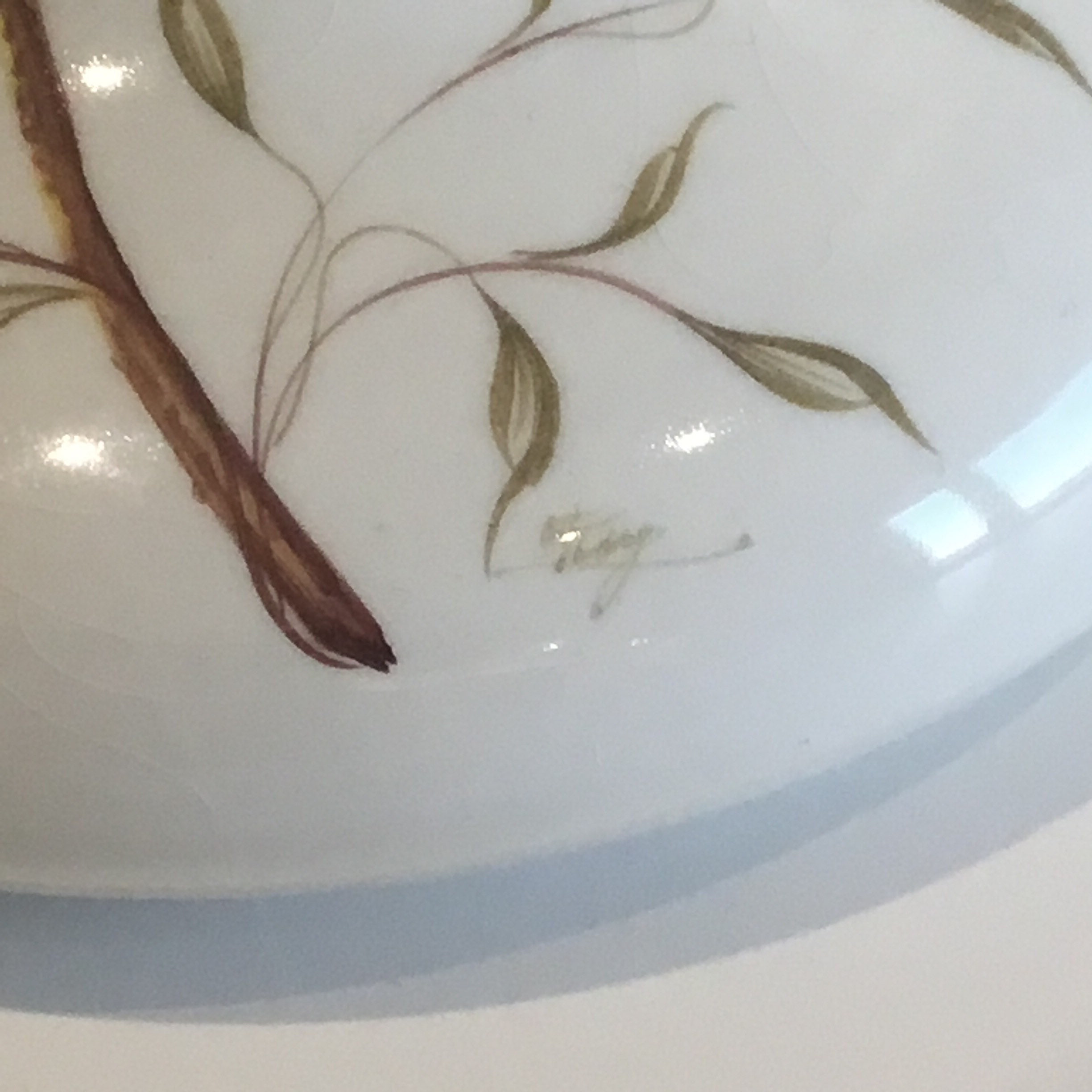 Vintage Vase | 1940s Italian Art Deco Porcelain, Hand-Painted Crackle Glaze — photo 6 of 7