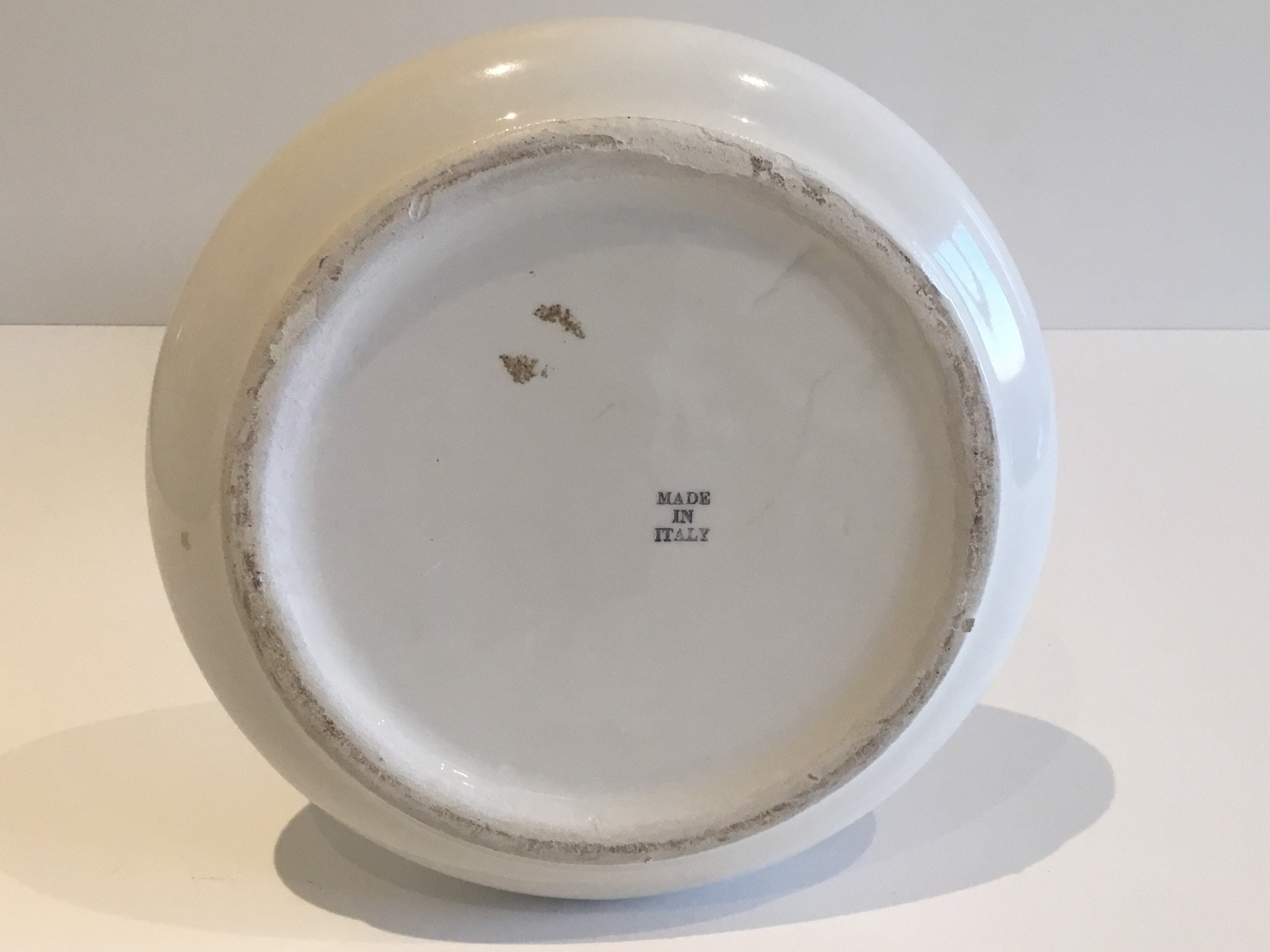 Vintage Vase | 1940s Italian Art Deco Porcelain, Hand-Painted Crackle Glaze — photo 7 of 7