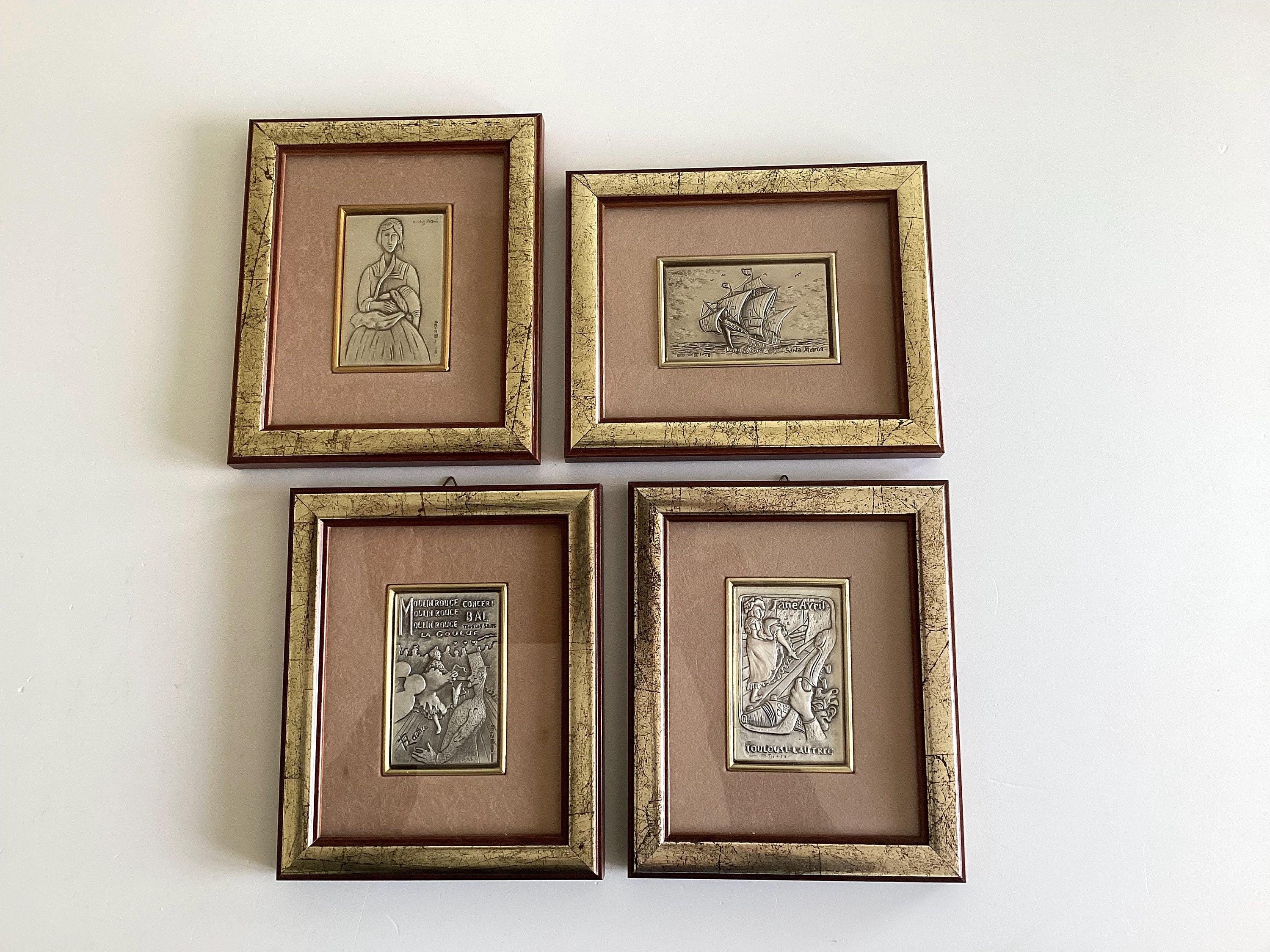 Vintage Decor Rare Bas-Reliefs in 925 Silver (1960s) Modigliani & Toulouse-Lautrec — photo 2 of 7