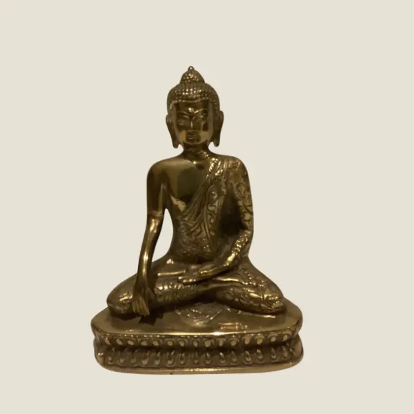 Vintage Sculpture | 1950s Nepalese Bronze Buddha, Meditation Statue