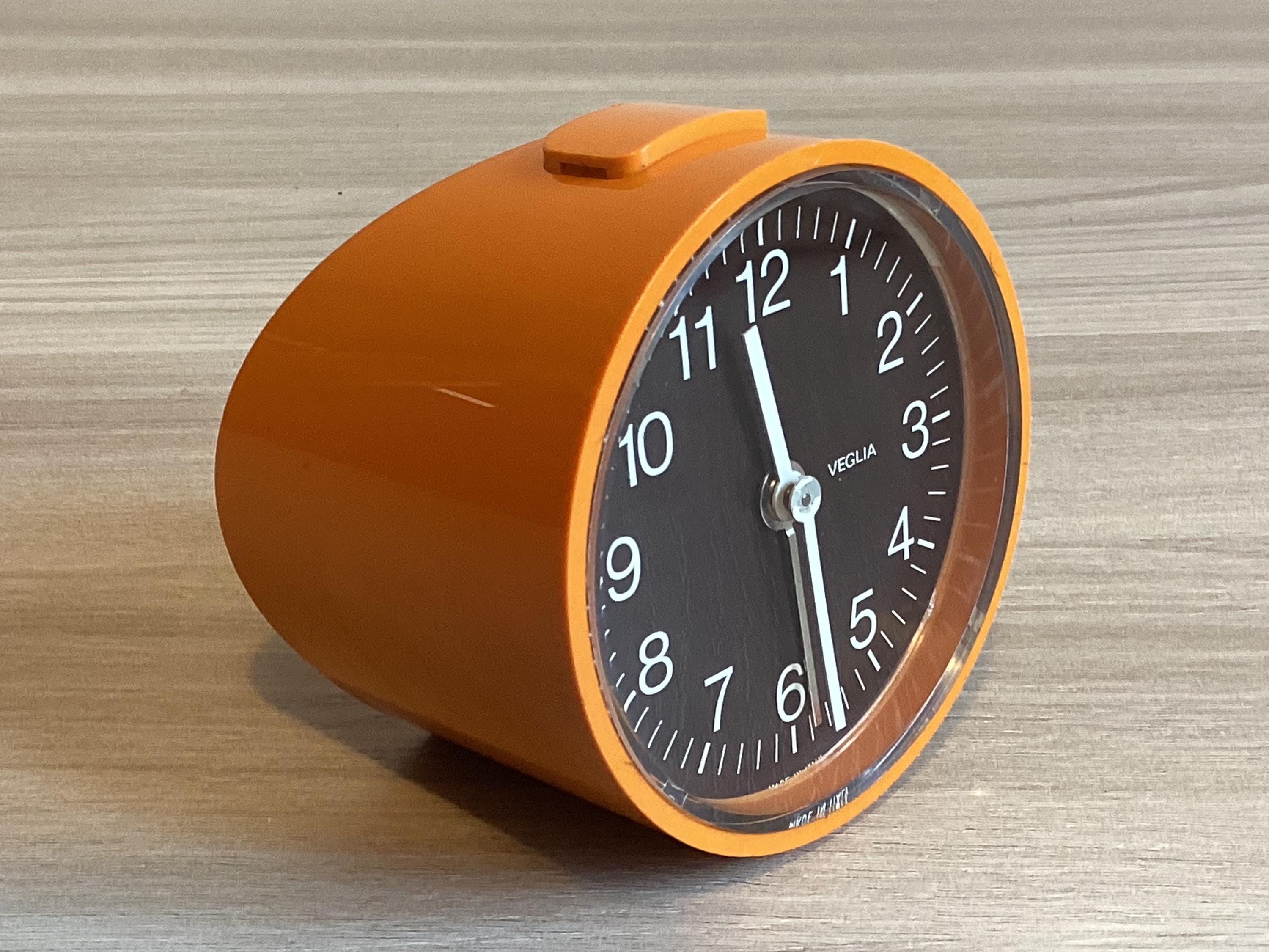 Vintage Clock | 1971 Itlalian Veglia Borletti by Rodolfo Bonetto, Collector Alarm Clock — photo 2 of 10