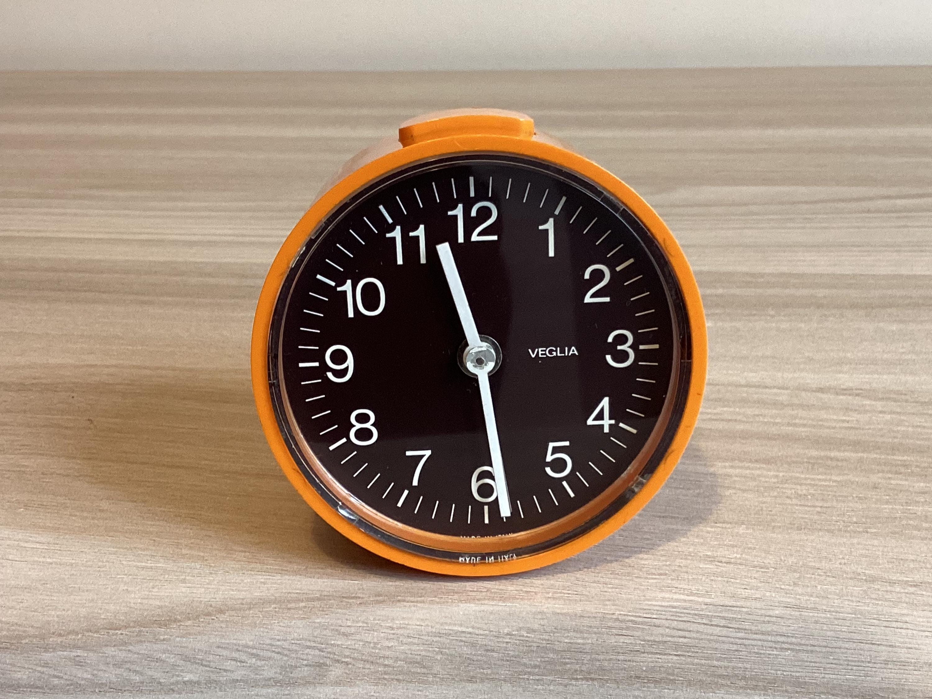 Vintage Clock | 1971 Itlalian Veglia Borletti by Rodolfo Bonetto, Collector Alarm Clock — photo 3 of 10