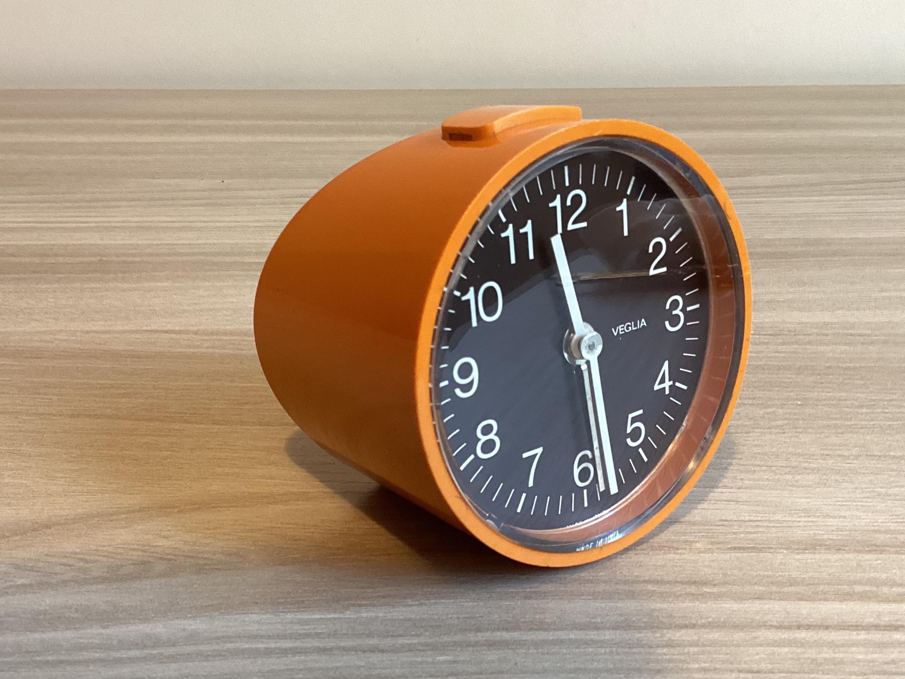 Vintage Clock | 1971 Itlalian Veglia Borletti by Rodolfo Bonetto, Collector Alarm Clock — photo 5 of 10