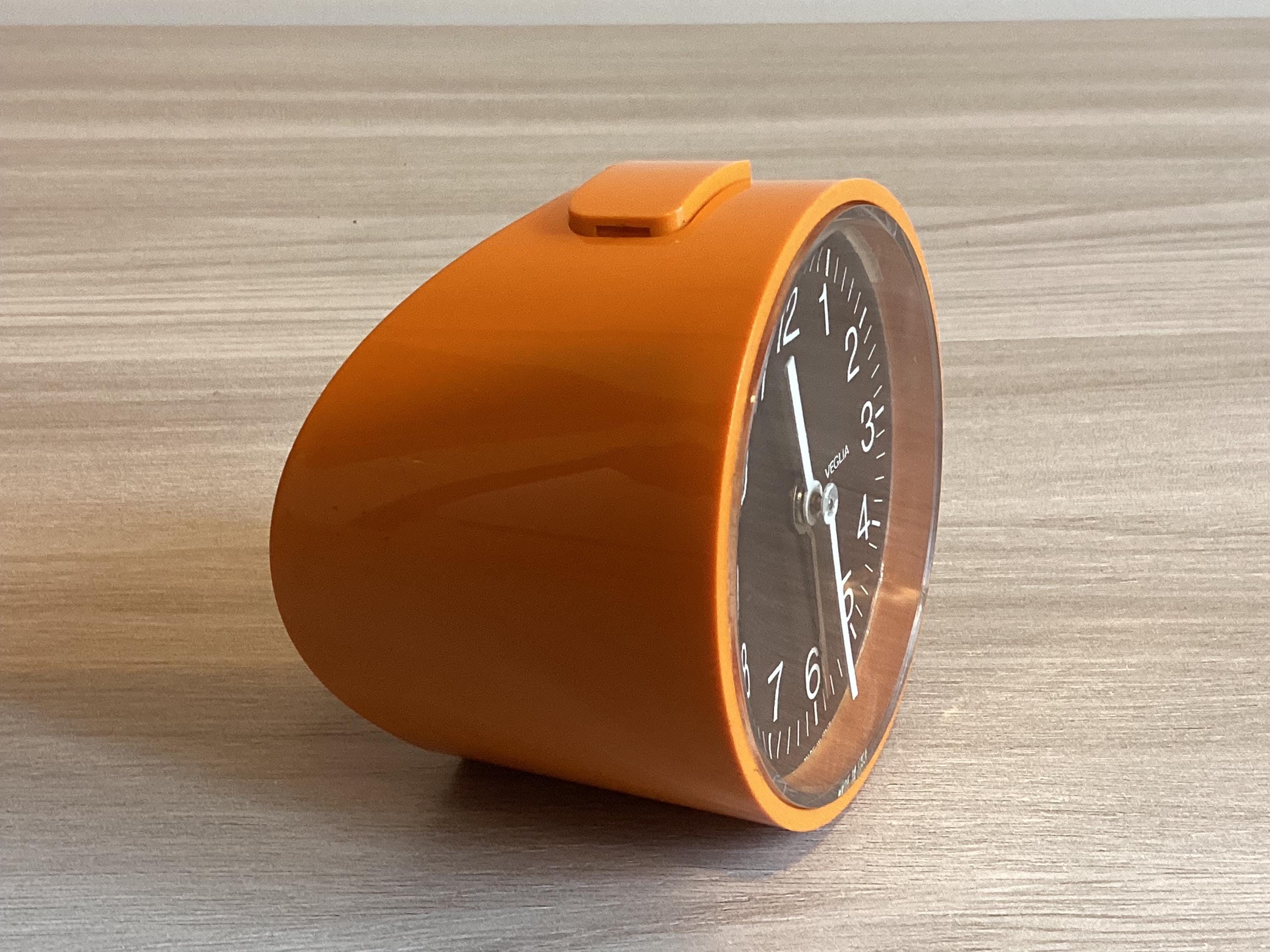 Vintage Clock | 1971 Itlalian Veglia Borletti by Rodolfo Bonetto, Collector Alarm Clock — photo 6 of 10