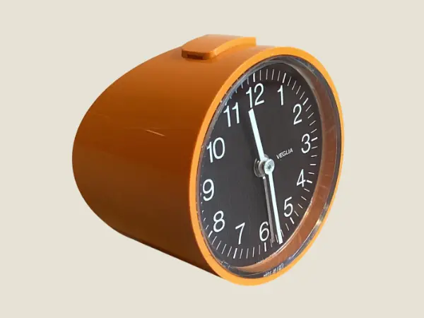 Vintage Clock | 1971 Itlalian Veglia Borletti by Rodolfo Bonetto, Collector Alarm Clock