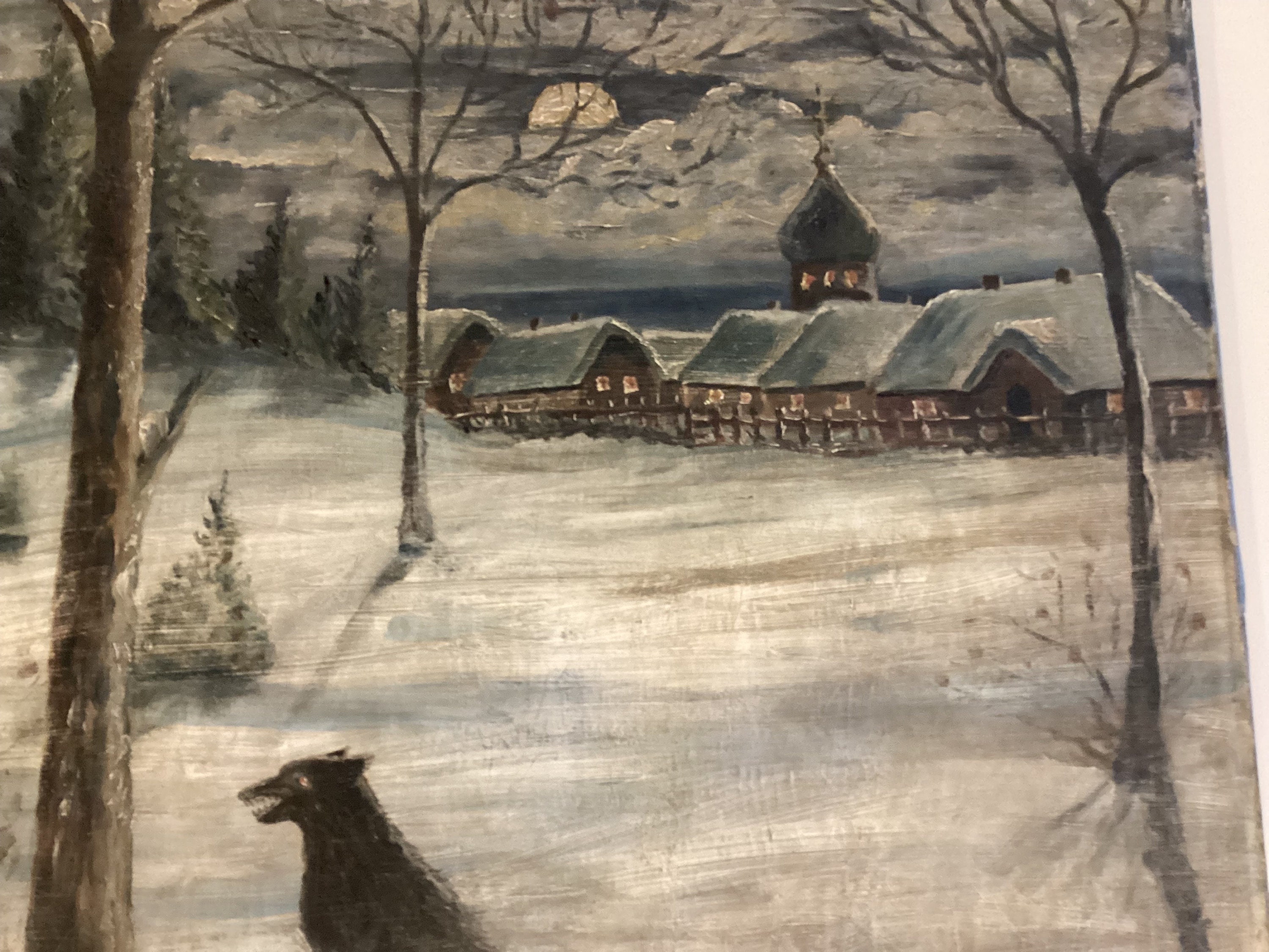 Painting With Wolves (1900s) Made In Ukraine — photo 5 of 8