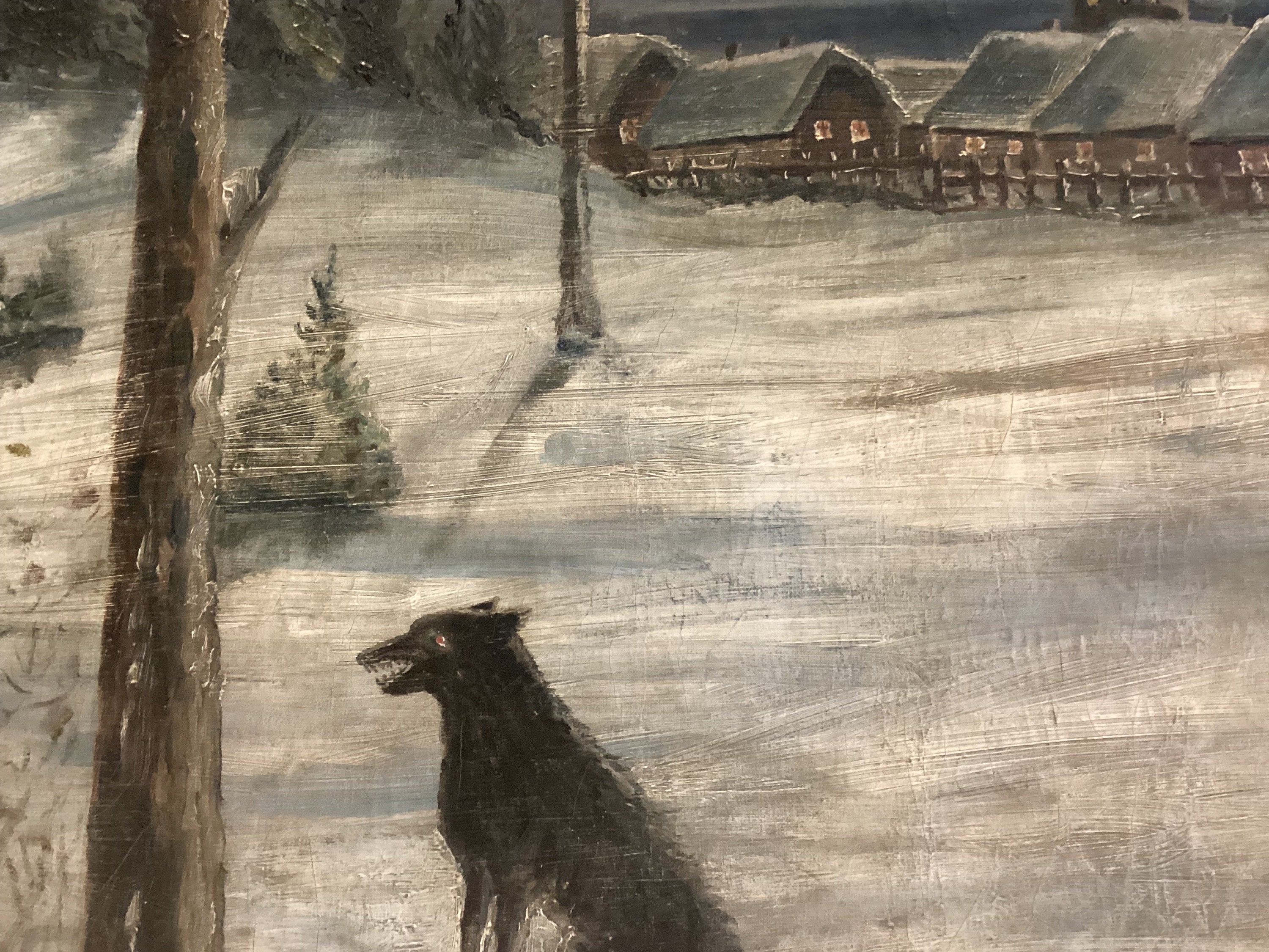 Painting With Wolves (1900s) Made In Ukraine — photo 6 of 8