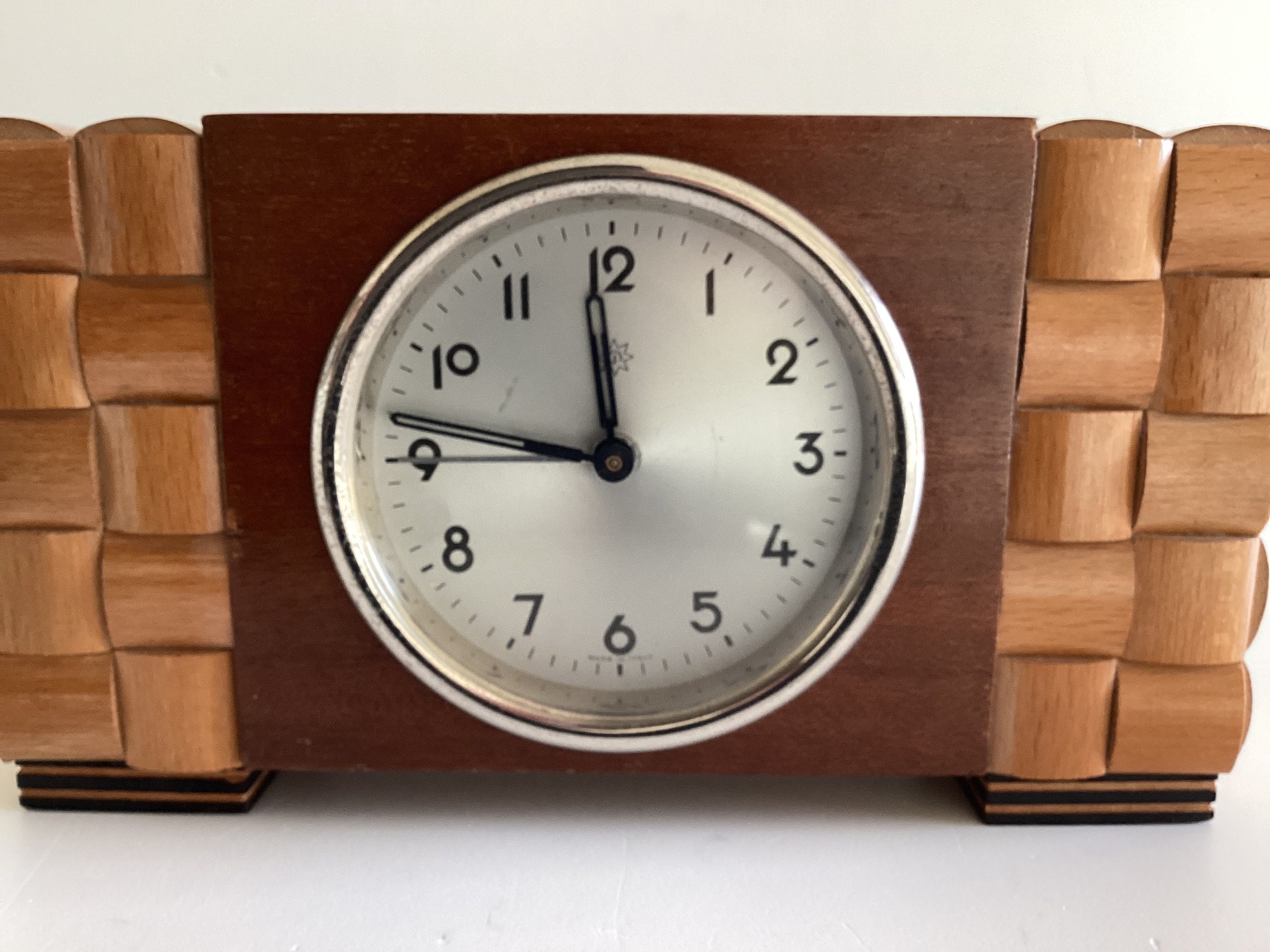 Antique Clock | 1930s Art Deco Junghans Italian Wooden Alarm, Rare Venice Workshop — photo 6 of 9