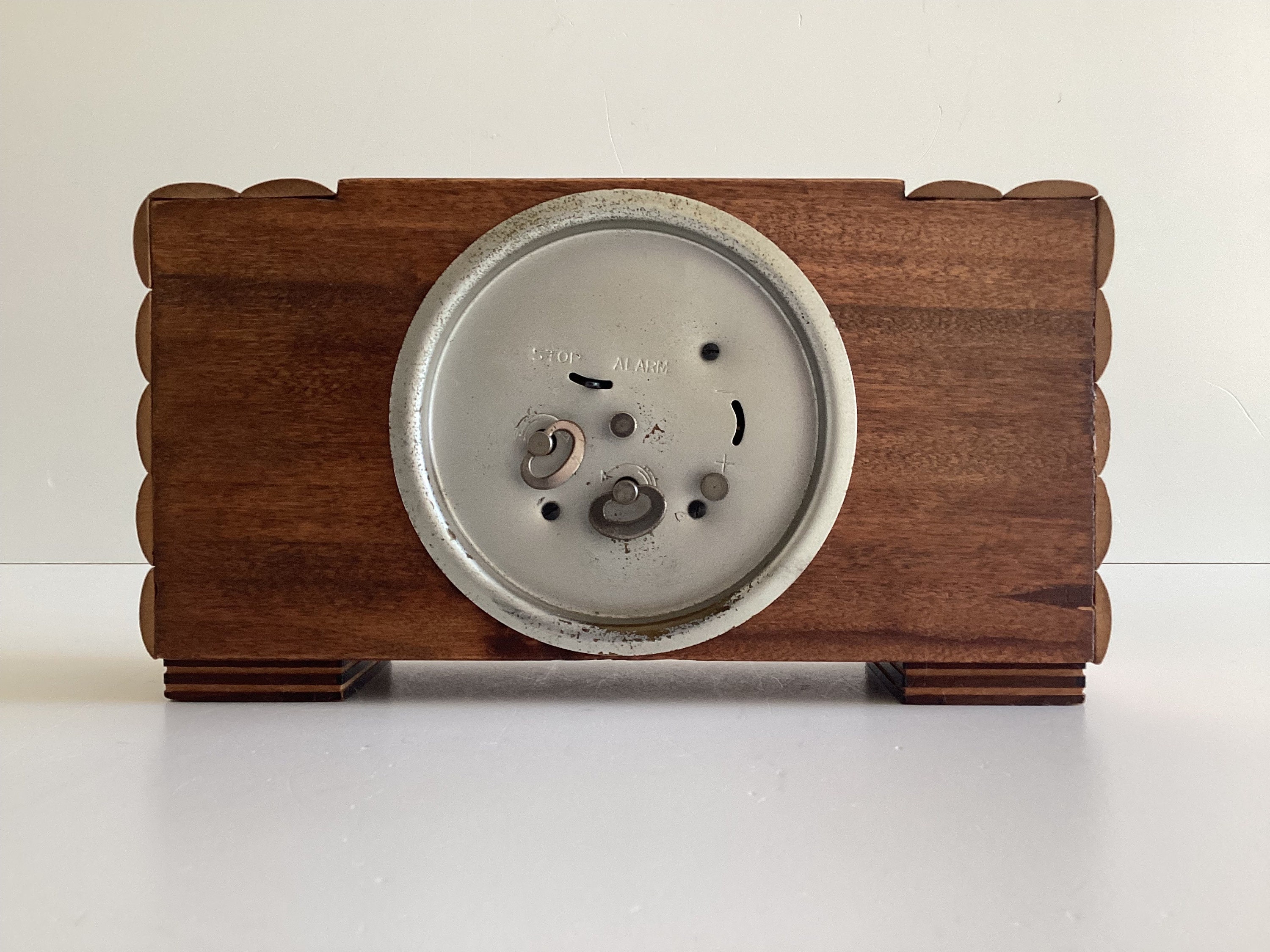 Antique Clock | 1930s Art Deco Junghans Italian Wooden Alarm, Rare Venice Workshop — photo 7 of 9