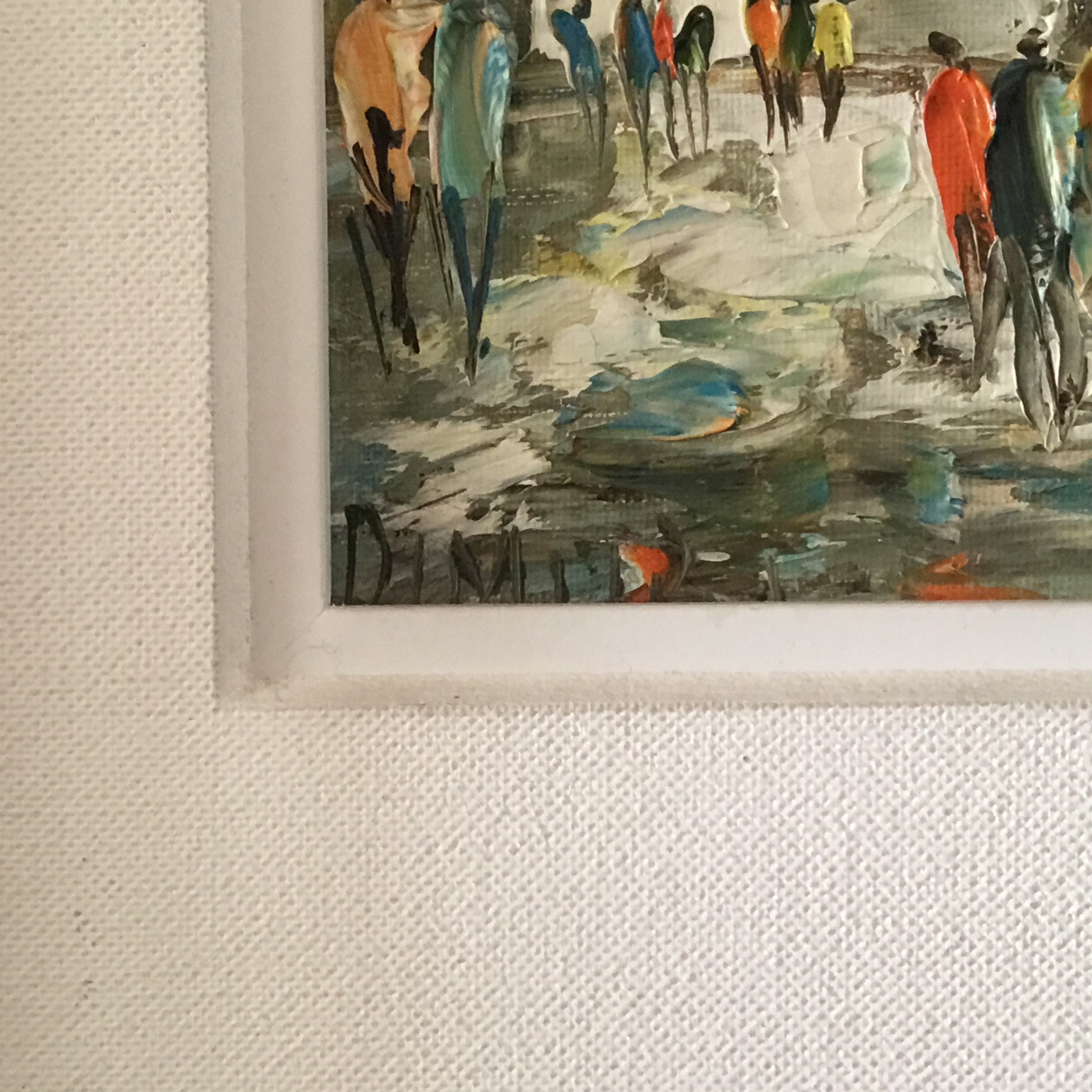 Vintage Painting | 1950s French Montmartre Paris Landscape, Signed Original Frame — photo 7 of 8