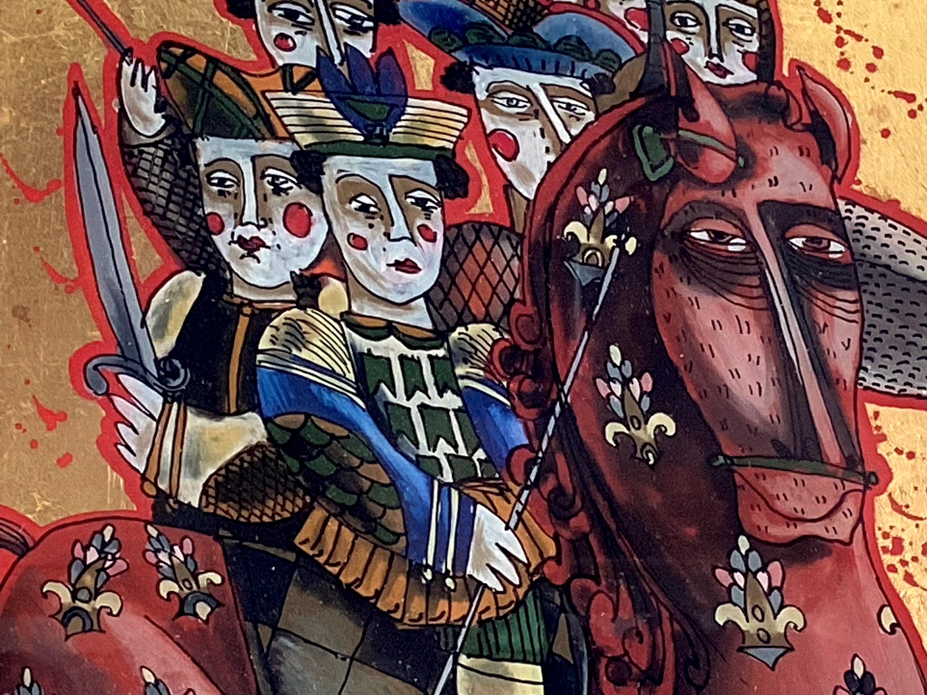 Vintage Artwork | Pantea Rareș Reverse Glass 1998 Signed Romanian Original Frame — photo 8 of 10
