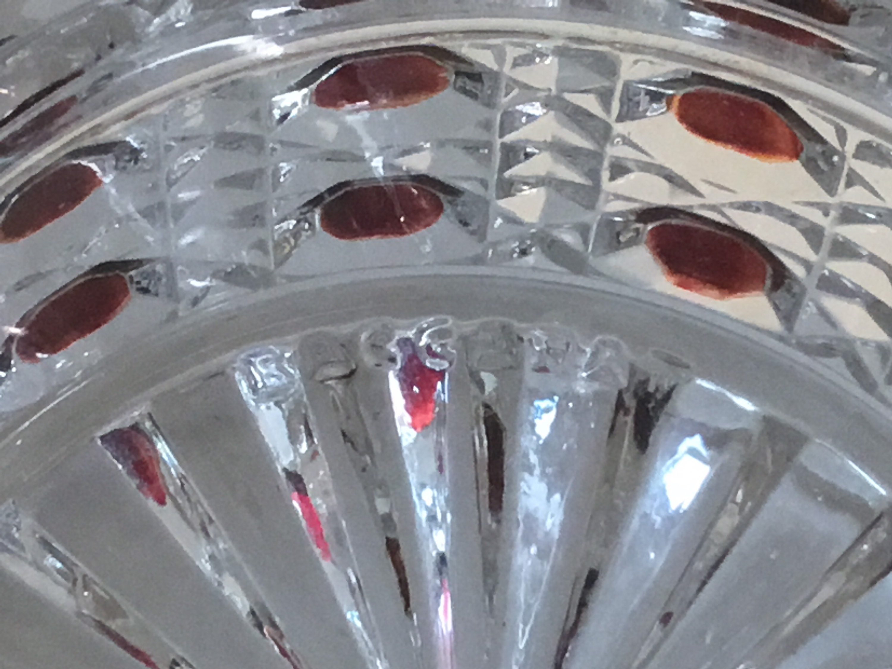 Antique Crystal Set | Baccarat France 1880s Box with Saucer, Signed Embossed — photo 6 of 7