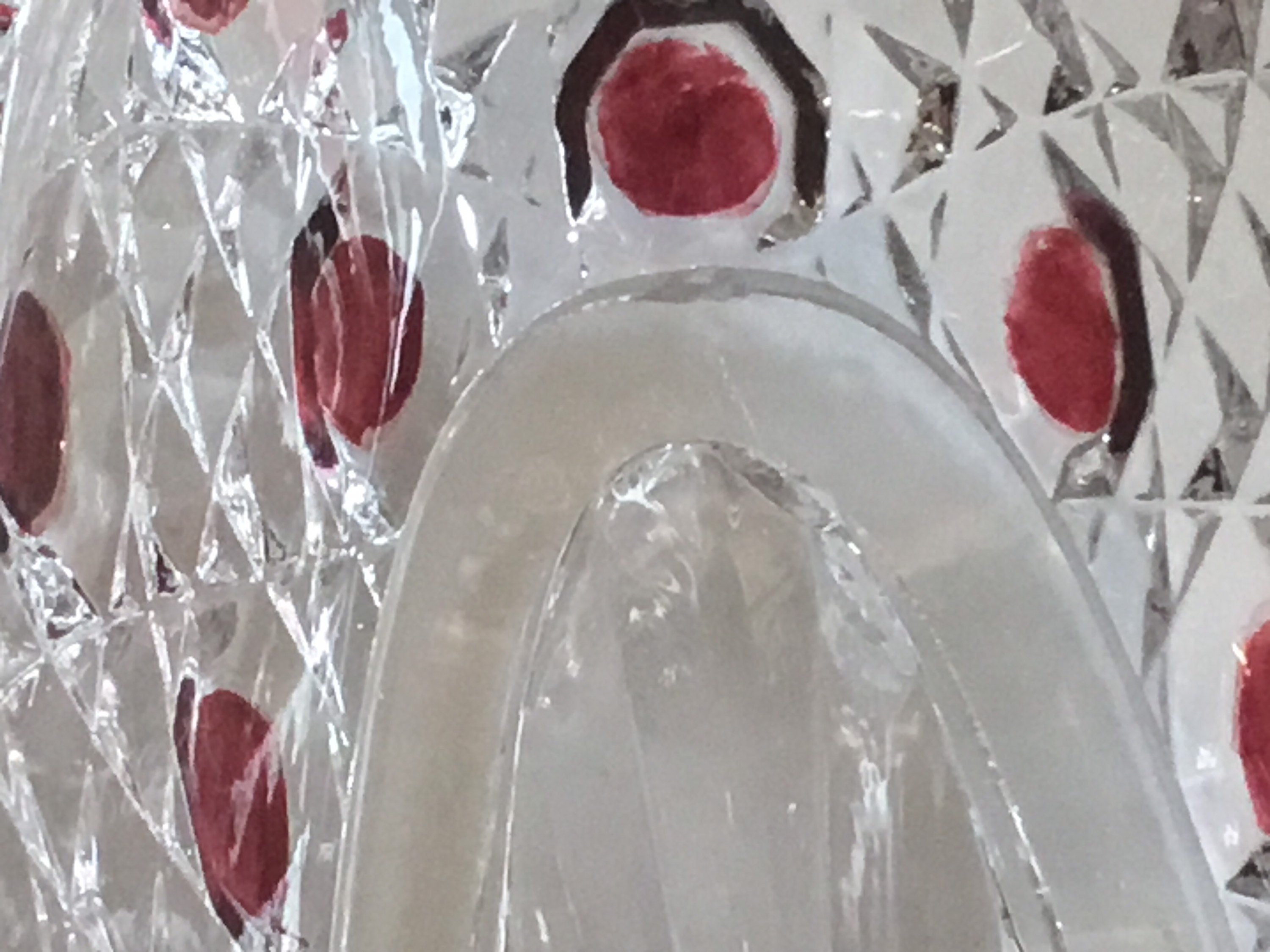 Antique Crystal Set | Baccarat France 1880s Box with Saucer, Signed Embossed — photo 7 of 7