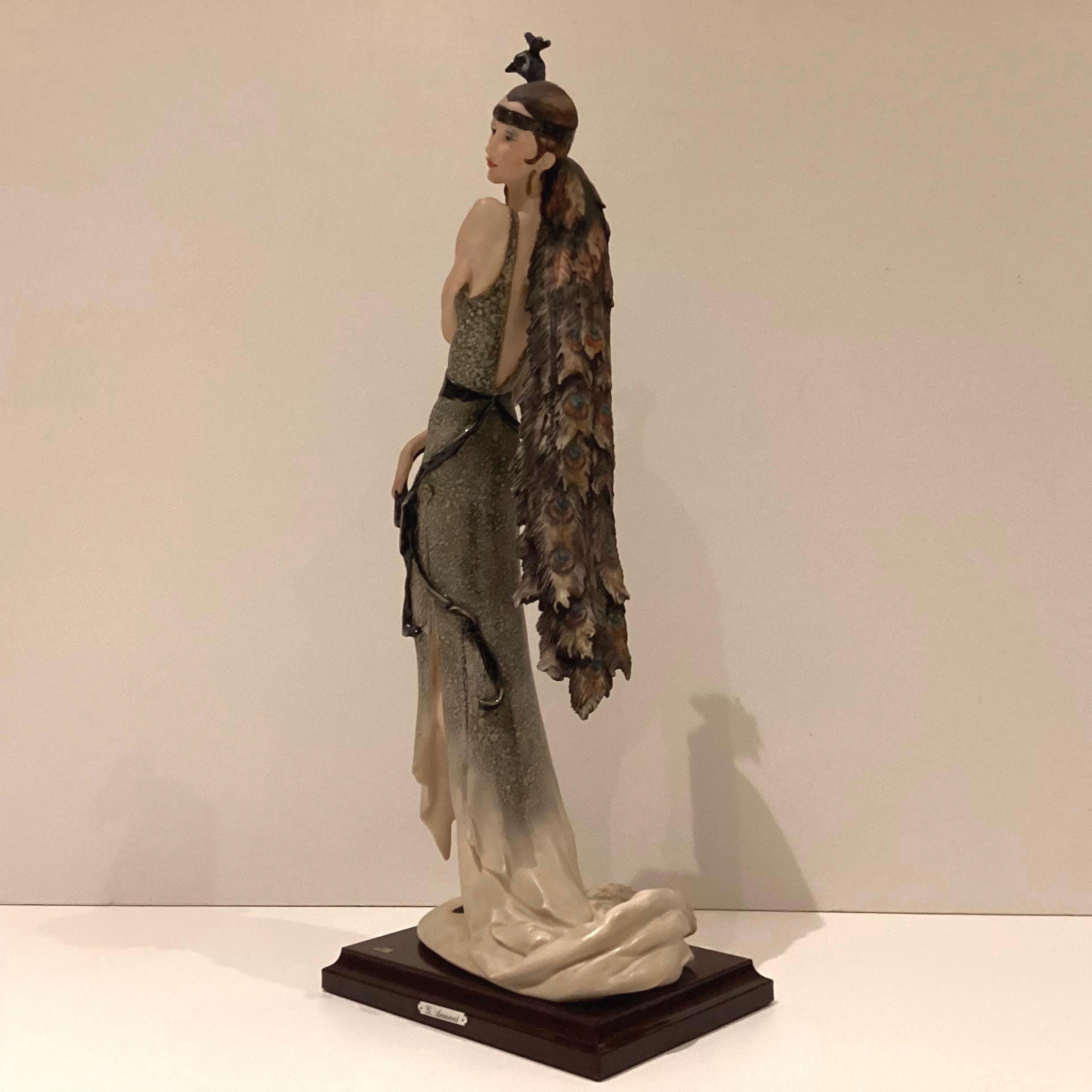 Vintage Figurine | Giuseppe Armani “Lady with Peacock” 1987 Limited Edition 0385C, First Series — photo 5 of 11