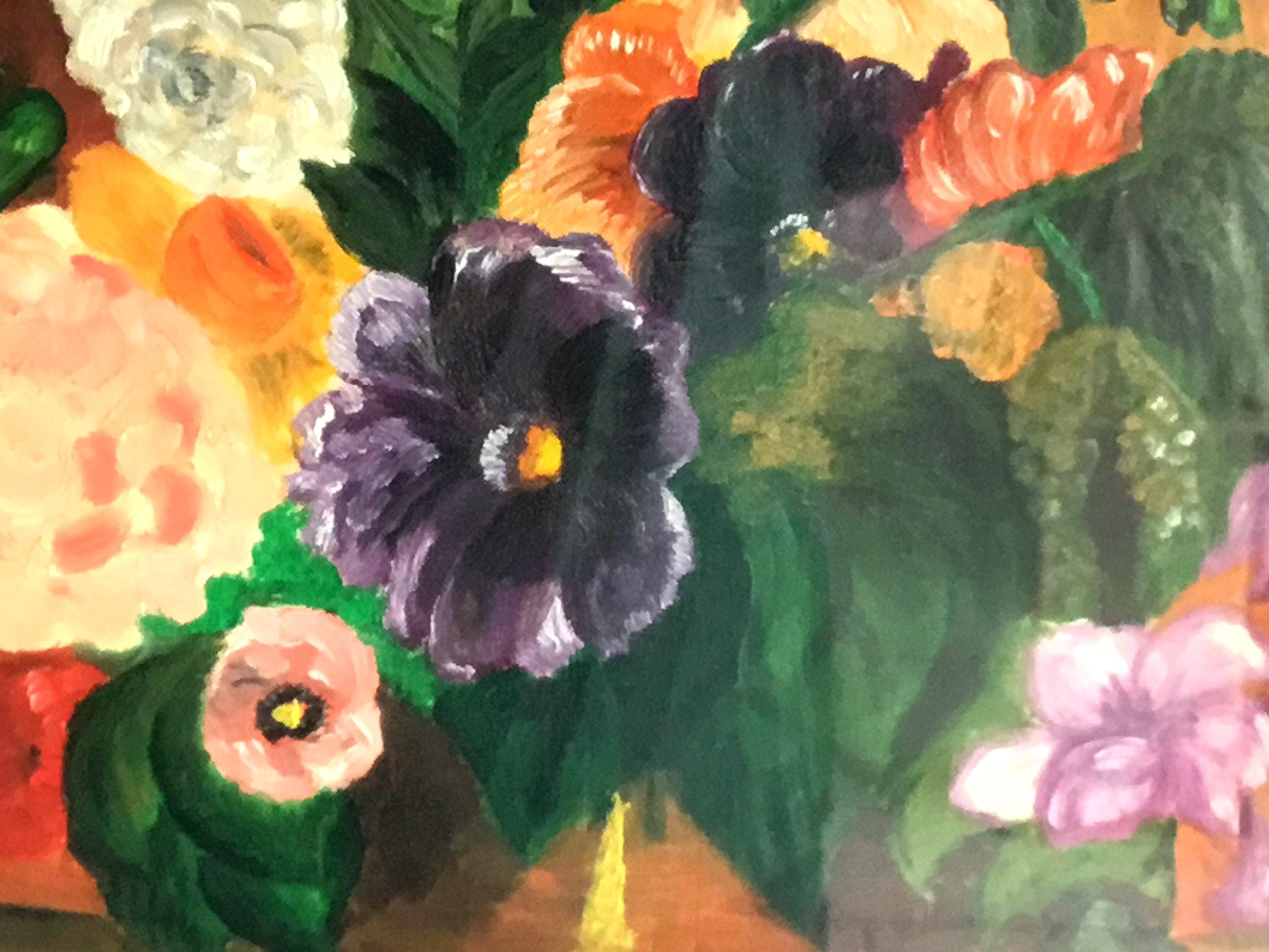 Oil Painting | Diego Casella-Pc-1954 Floral Still Life, Guarantee Certificate 1970s — photo 6 of 8