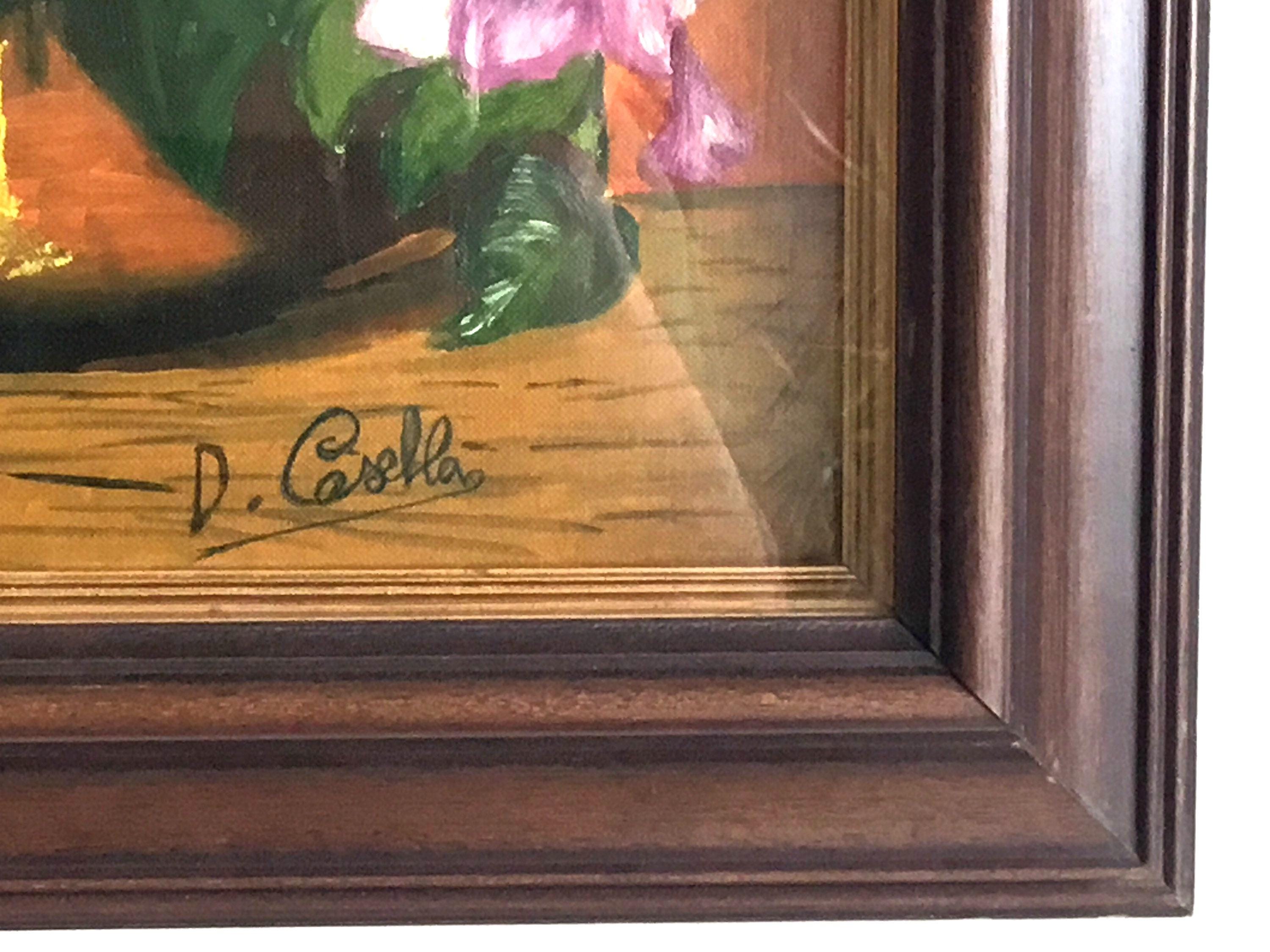 Oil Painting | Diego Casella-Pc-1954 Floral Still Life, Guarantee Certificate 1970s — photo 8 of 8