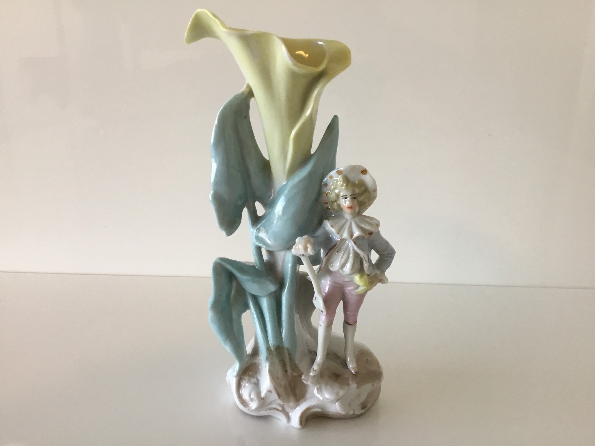 Vintage German Porcelain | 1930s Hand Painted Figurine, Numbered 2459 Miniature — photo 2 of 7