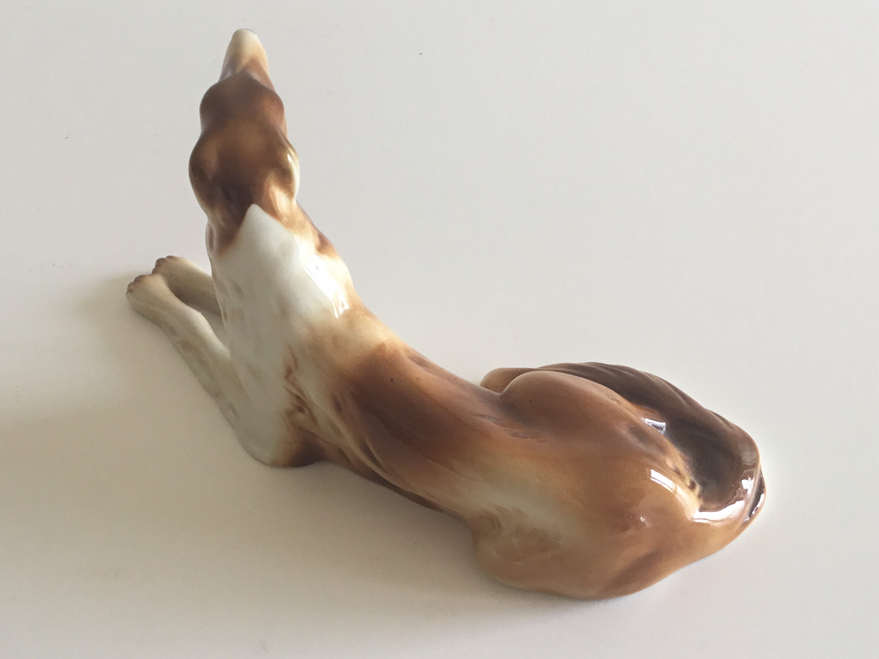 Vintage Porcelain Dog | Royal Dux Bohemia 1970s Borzoi Figurine 3281, Hand Painted — photo 7 of 11
