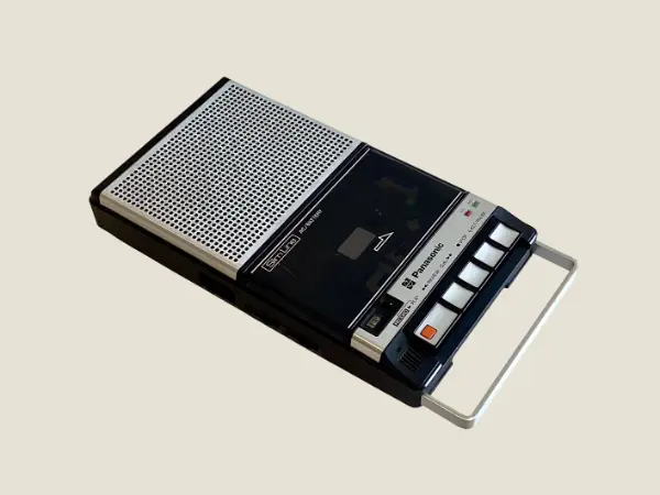 Vintage Cassette Recorder Panansonic RQ-2755 Slim Line Made in Japan Portable Tape Deck