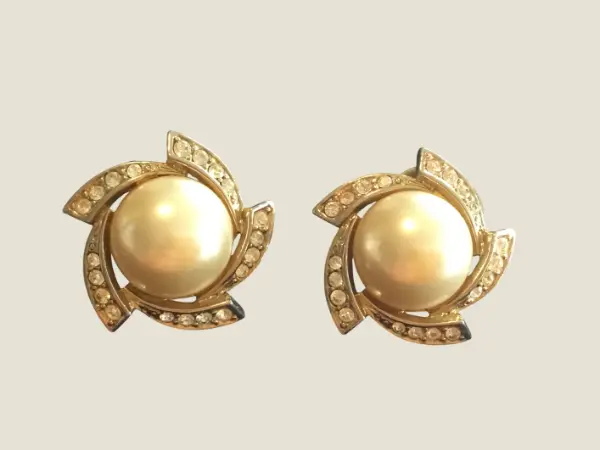 Vintage Jewelry Earrings – Luxury Design (1980s) Made in France