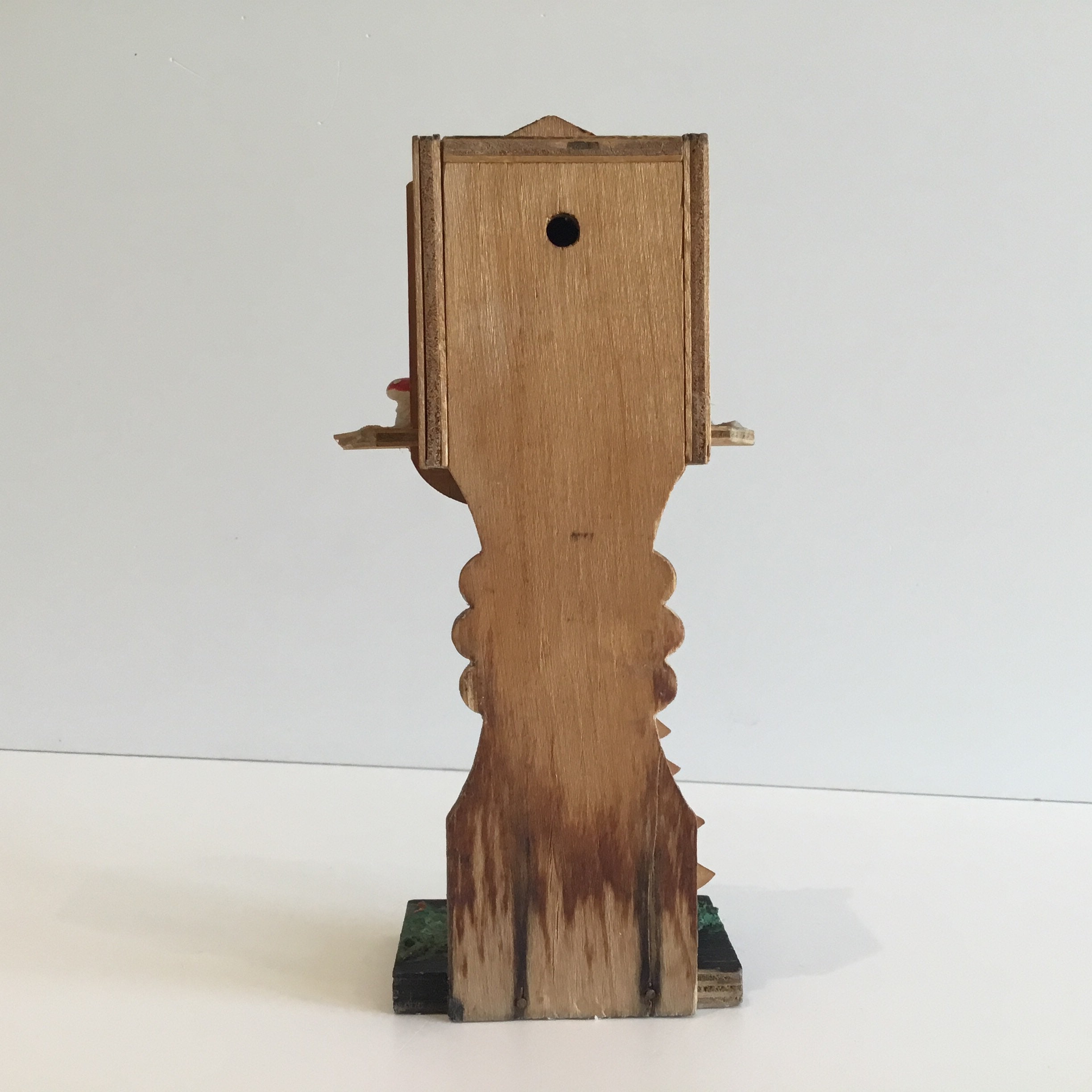 Vintage Pendulum Clock | 1950s Swiss Miniature, Moving Swallow & Stork Automaton — photo 8 of 10