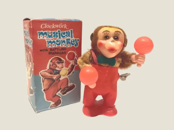 Automaton Musical Monkey | 1960s  Rare Vintage & Collectible Toy