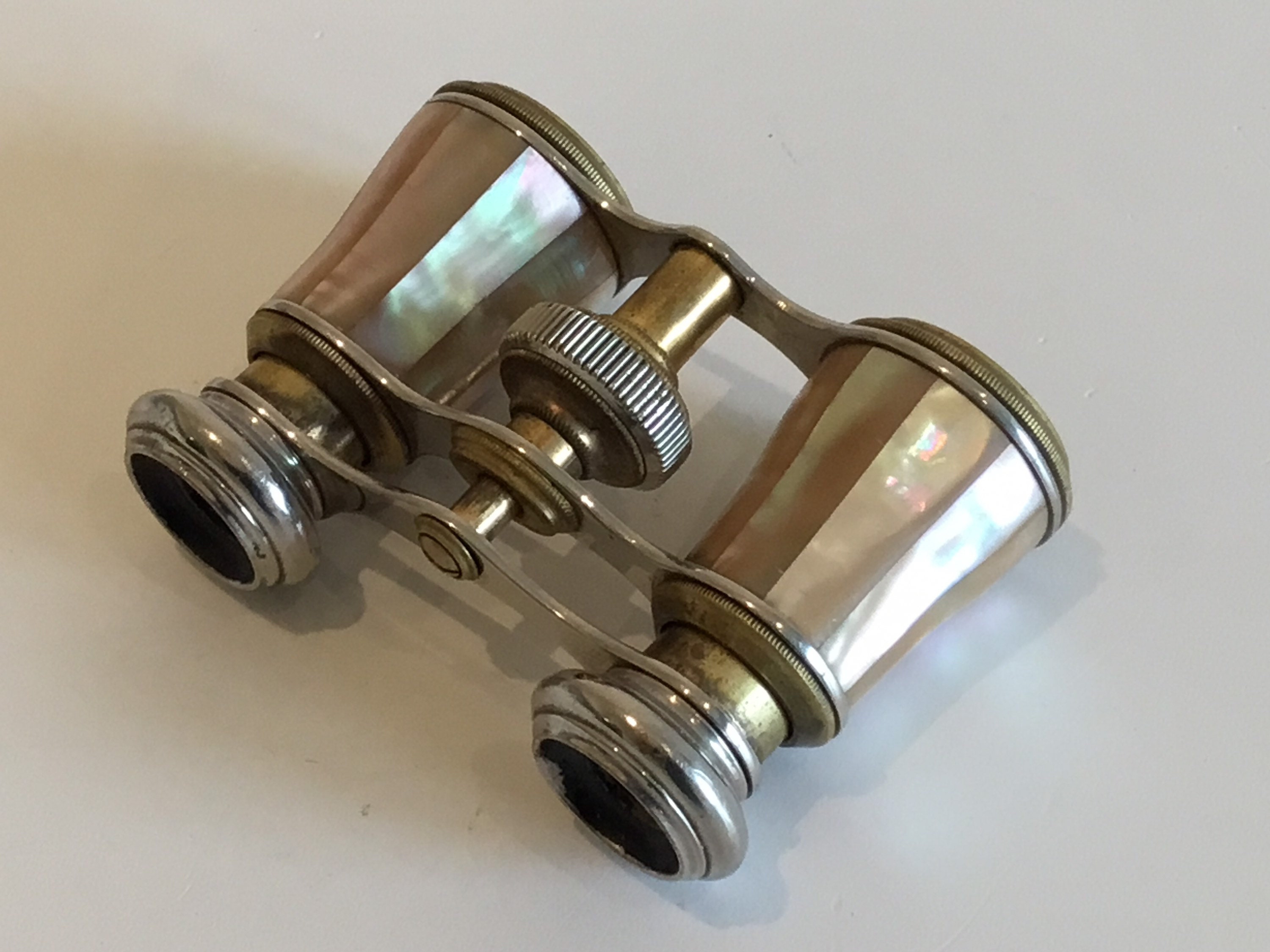 Vintage Theater Binoculars | 1920s French Art Deco Schwartz Opticien, Mother of Pearl — photo 7 of 10