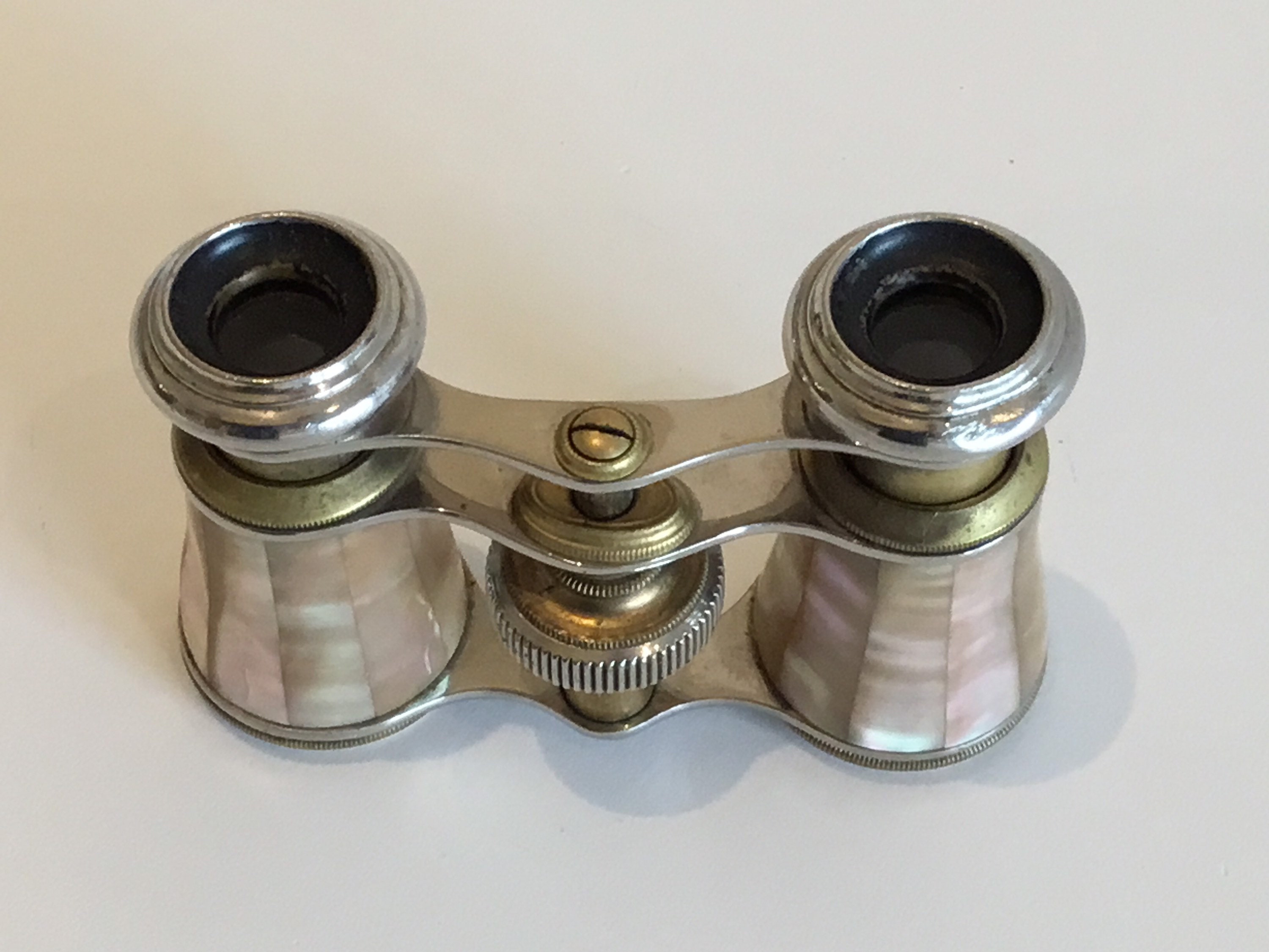 Vintage Theater Binoculars | 1920s French Art Deco Schwartz Opticien, Mother of Pearl — photo 9 of 10