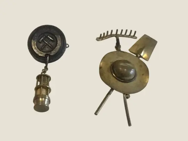 Vintage Brooches | 1940s German & Ukrainian Pins, Brass Bakelite Collectible