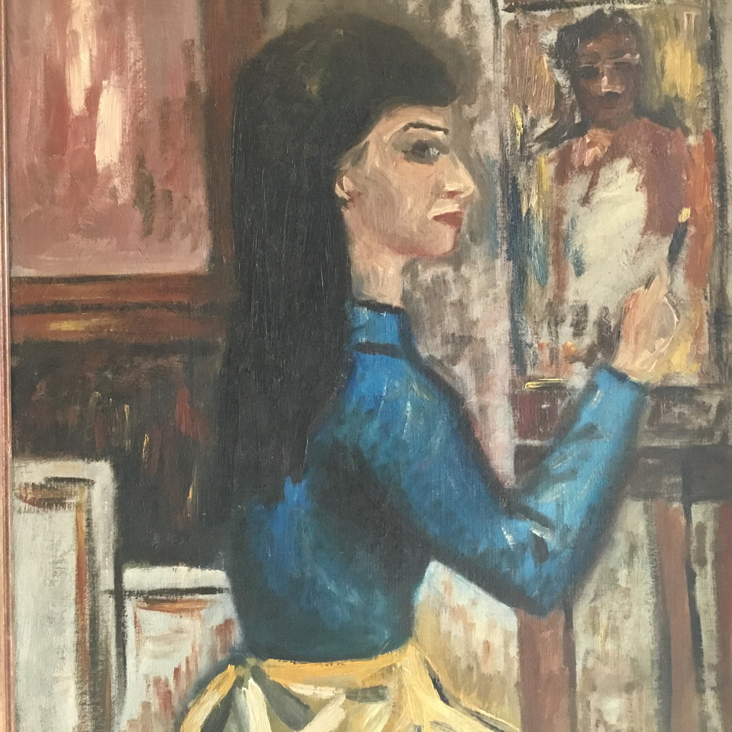 Oil Painting | Isaac Israëls 1920s Dutch Impressionism, Signed Portrait of Woman at Easel* — photo 5 of 11