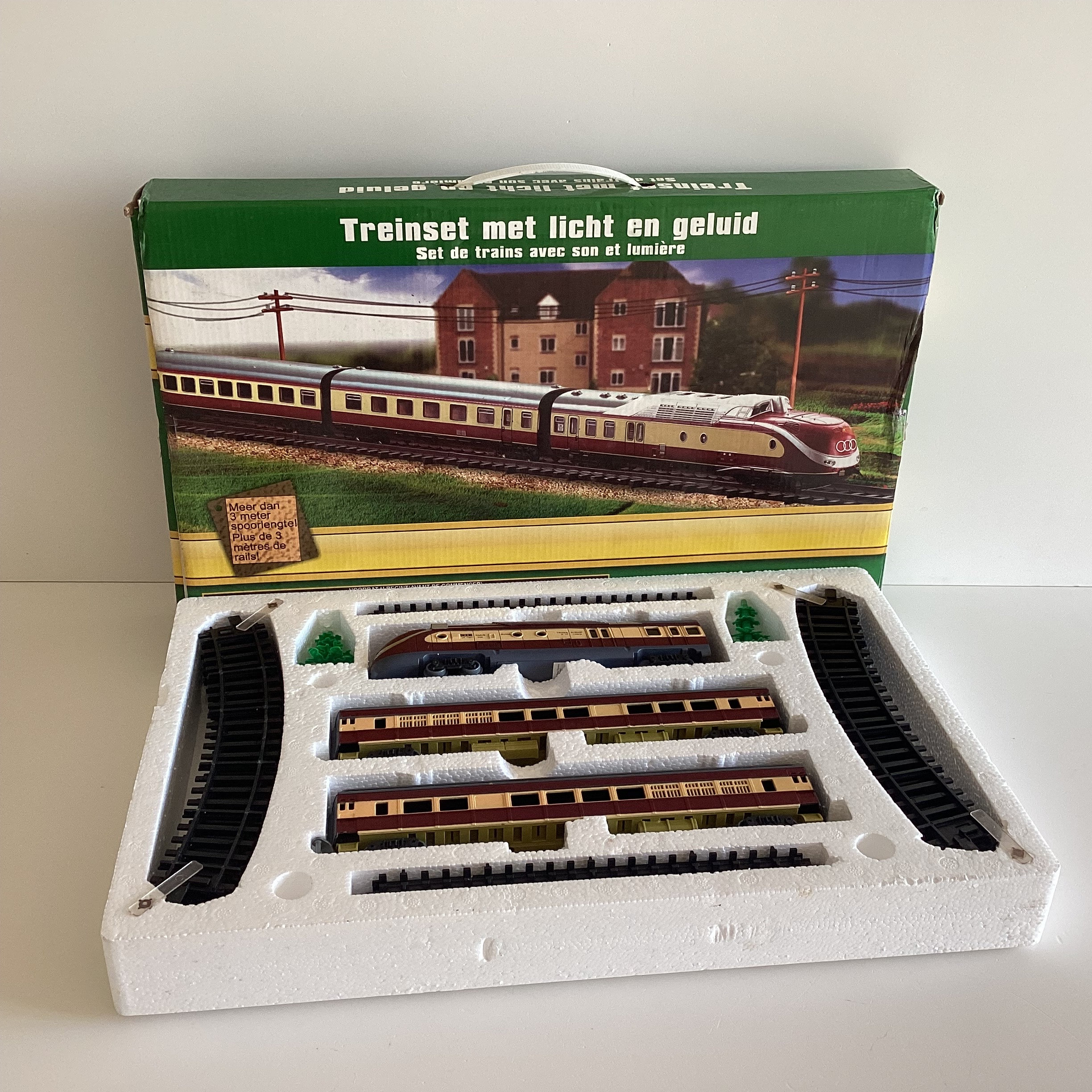 Vintage Toy Train | Battery Powered with Sound & Light, Complete Set with Tracks — photo 3 of 8