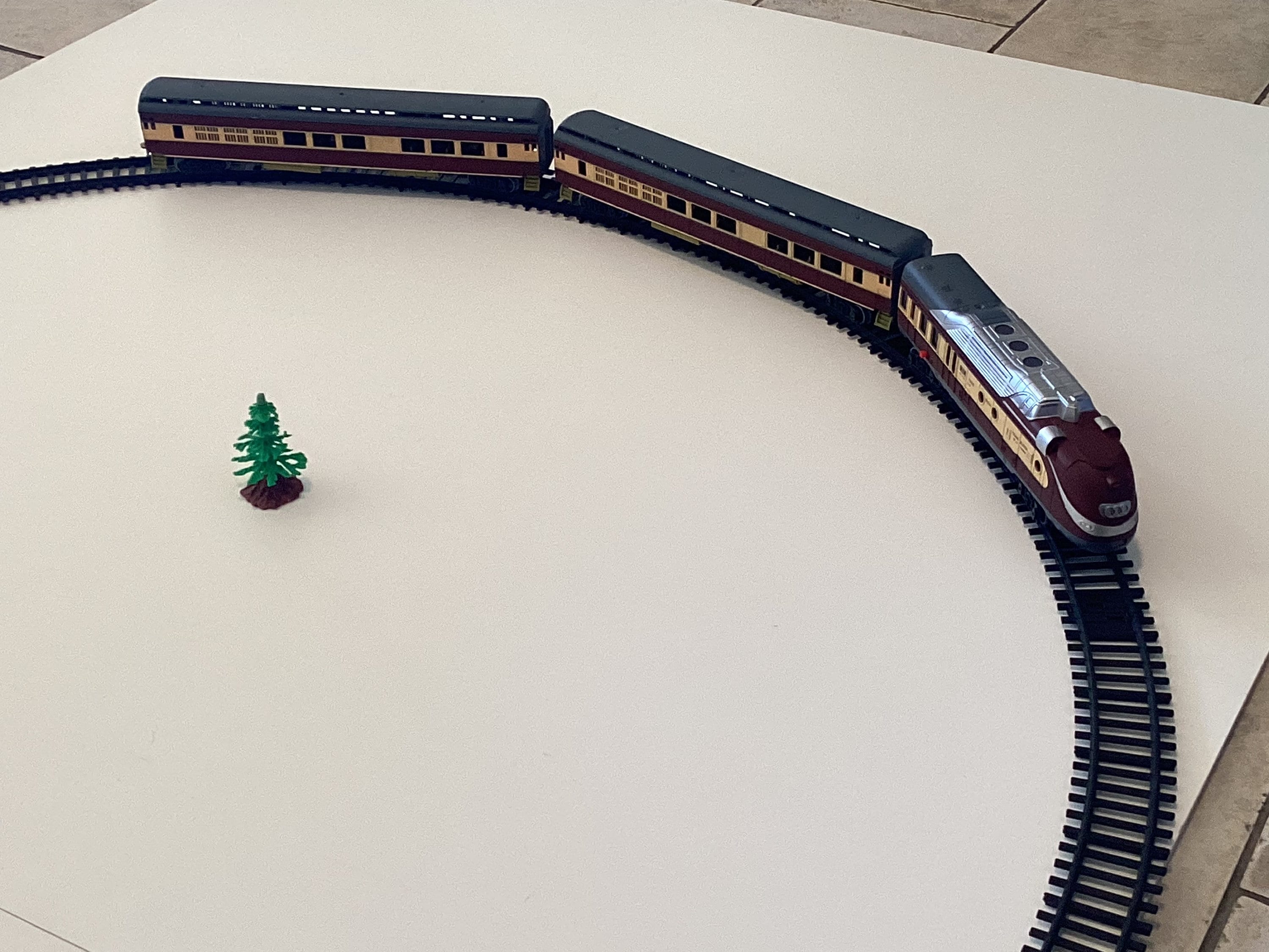 Vintage Toy Train | Battery Powered with Sound & Light, Complete Set with Tracks — photo 7 of 8