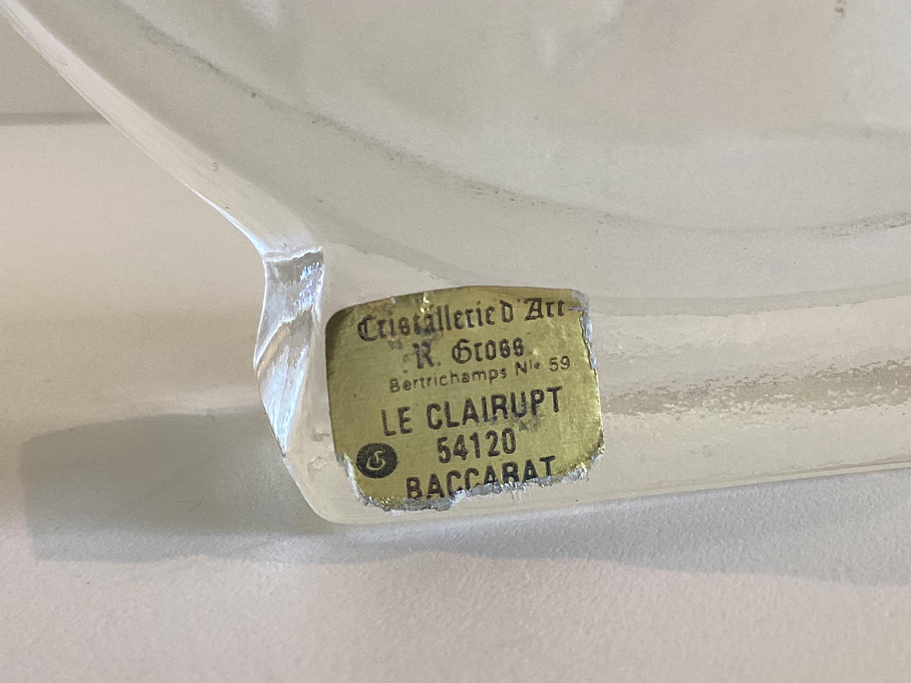 Vintage Crystal Medallion | Diana the Huntress, R. Gross Le Clairupt Baccarat, Frosted Relief — photo 5 of 11