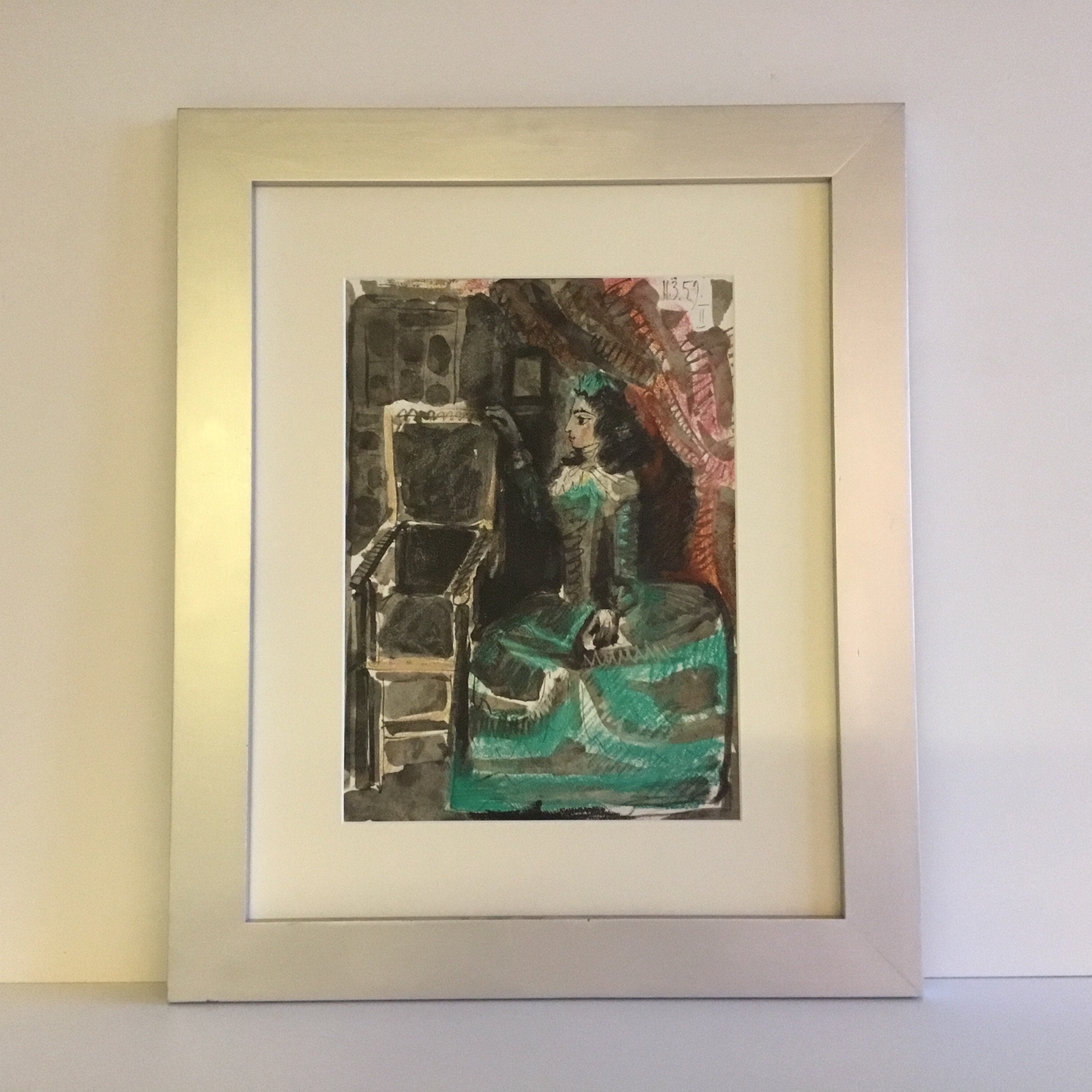 Vintage Art Print Picasso Lithograph (1960s) Jacqueline Toros y Toreros — photo 2 of 8