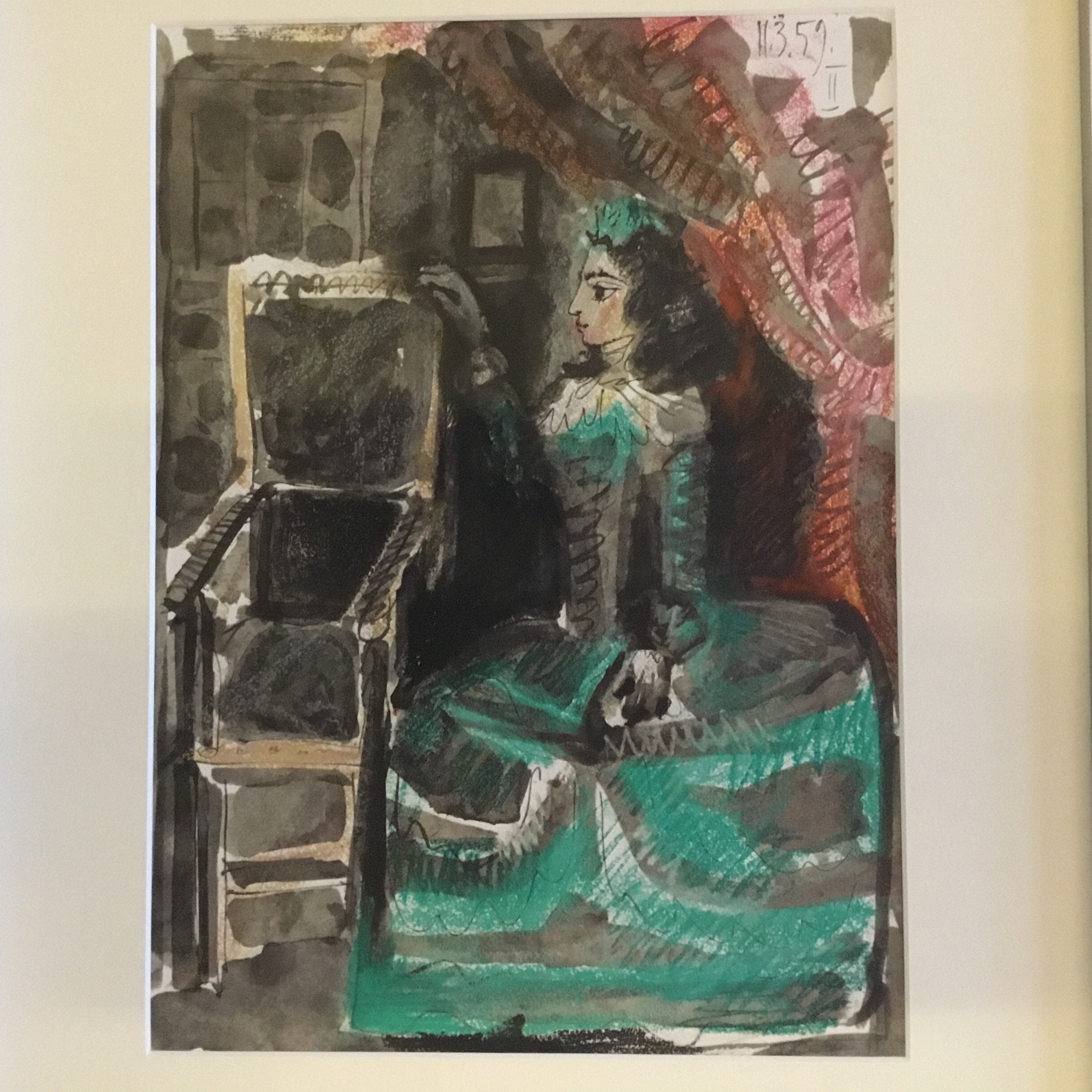 Vintage Art Print Picasso Lithograph (1960s) Jacqueline Toros y Toreros — photo 4 of 8