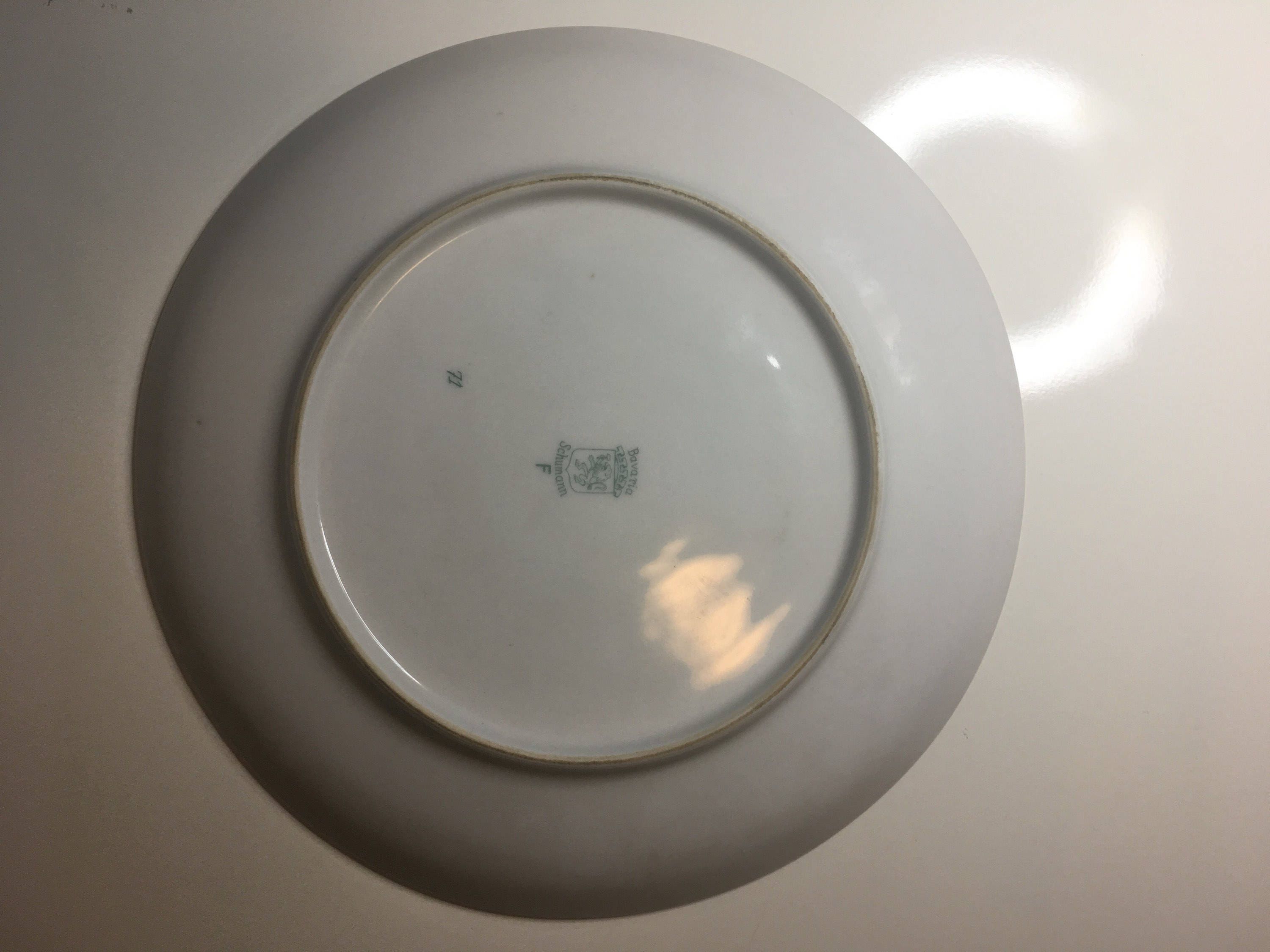 Vintage Plate | 1940s Geman Schumann Arzberg Cabinet Plate 71, Gold Border — photo 6 of 8