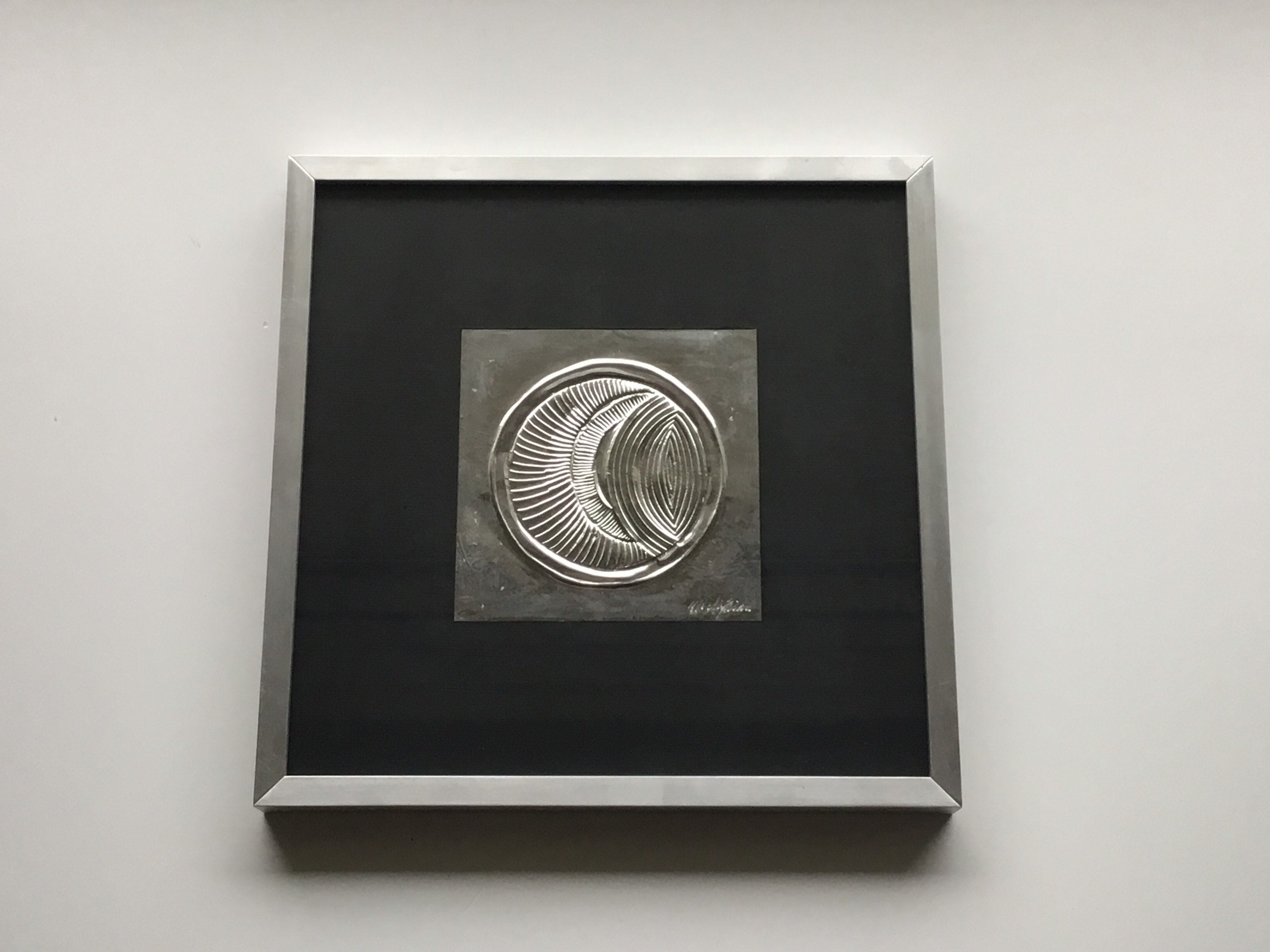 Vintage Bas Relief | Melikian Artist 1975 Silver Foil, Signed Ukrainian Wall Art — photo 2 of 6