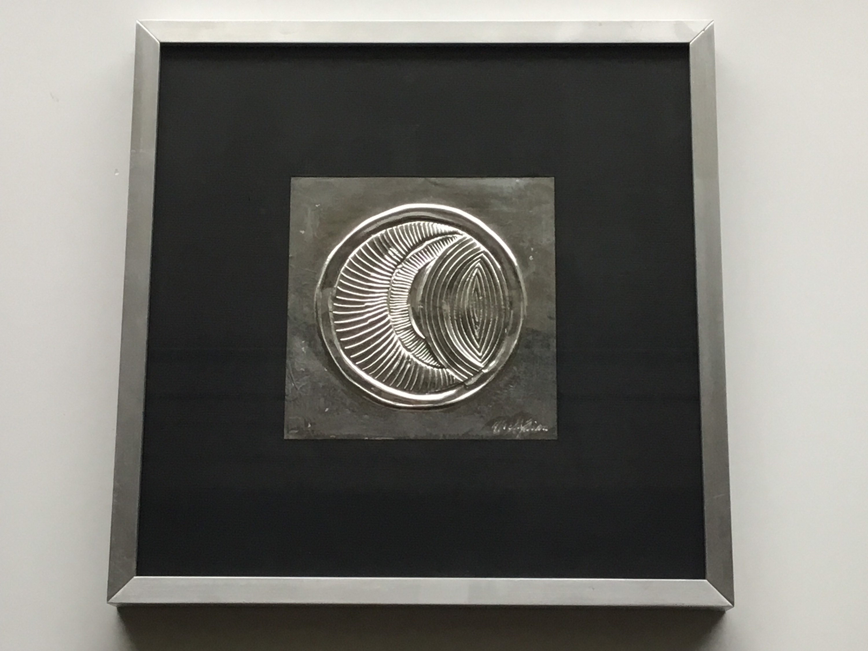 Vintage Bas Relief | Melikian Artist 1975 Silver Foil, Signed Ukrainian Wall Art — photo 3 of 6