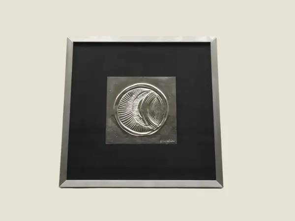 Vintage Bas Relief | Melikian Artist 1975 Silver Foil, Signed Ukrainian Wall Art