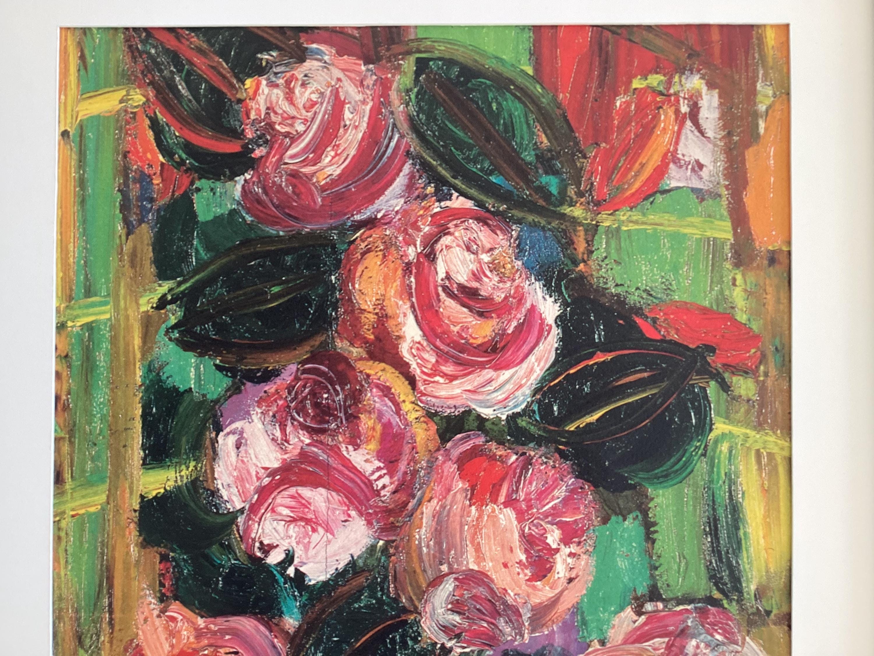 Vintage Serigrafia Cassinari | 1966 Fiori Materic Print, Framed with Passepartout — photo 8 of 10