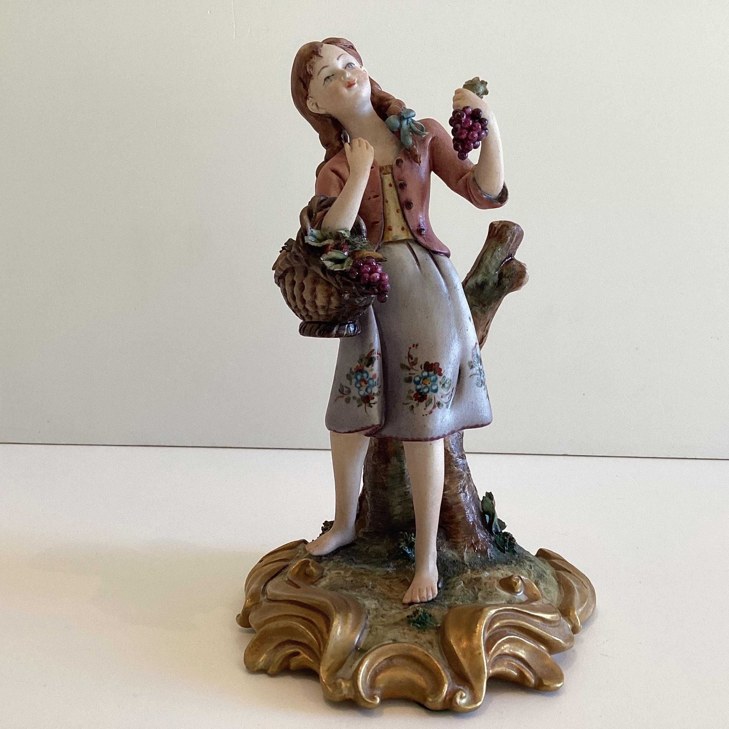 Vintage Capodimonte | Volta Artist 1950s Porcelain Figurine, Signed Italian Collectible — photo 2 of 11