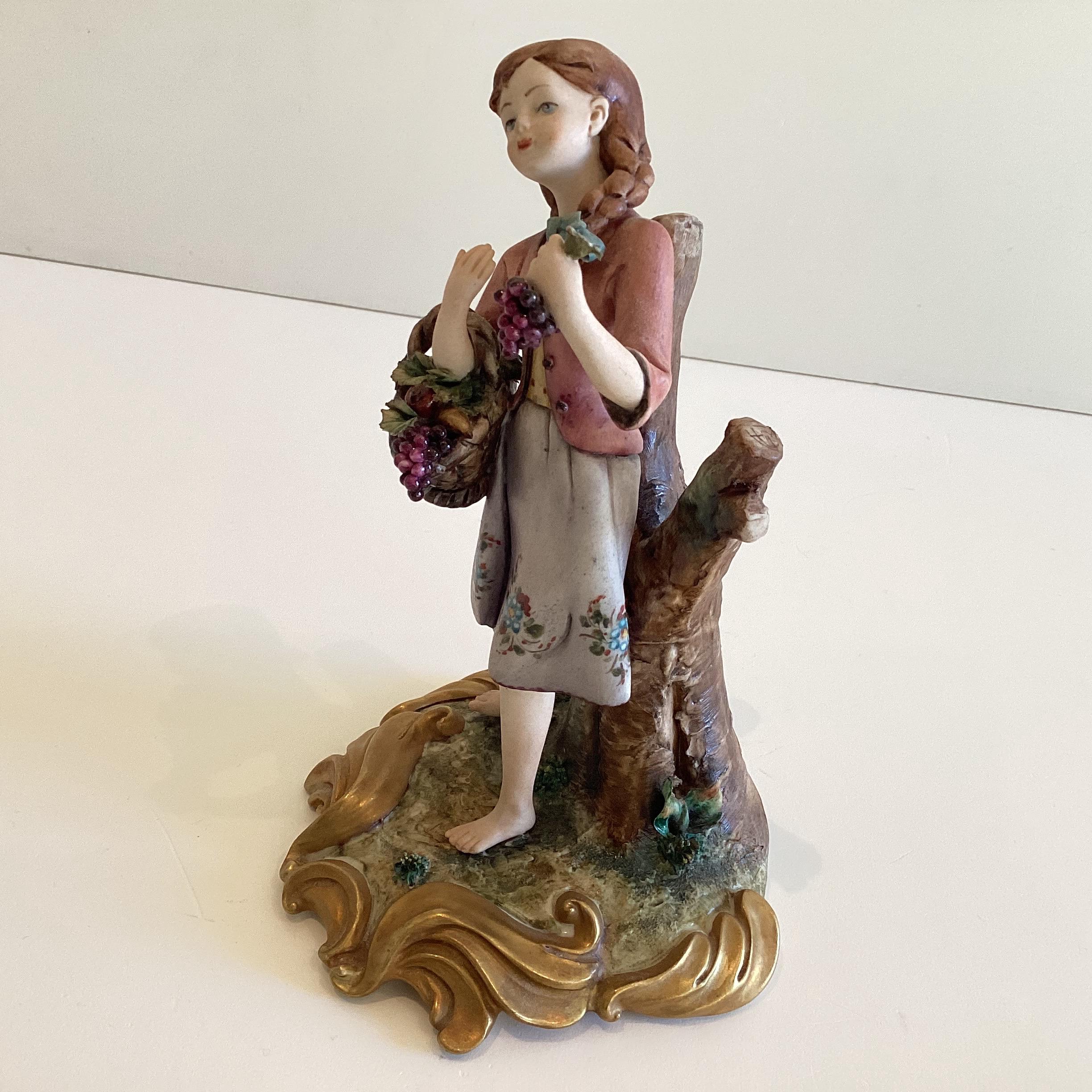 Vintage Capodimonte | Volta Artist 1950s Porcelain Figurine, Signed Italian Collectible — photo 4 of 11