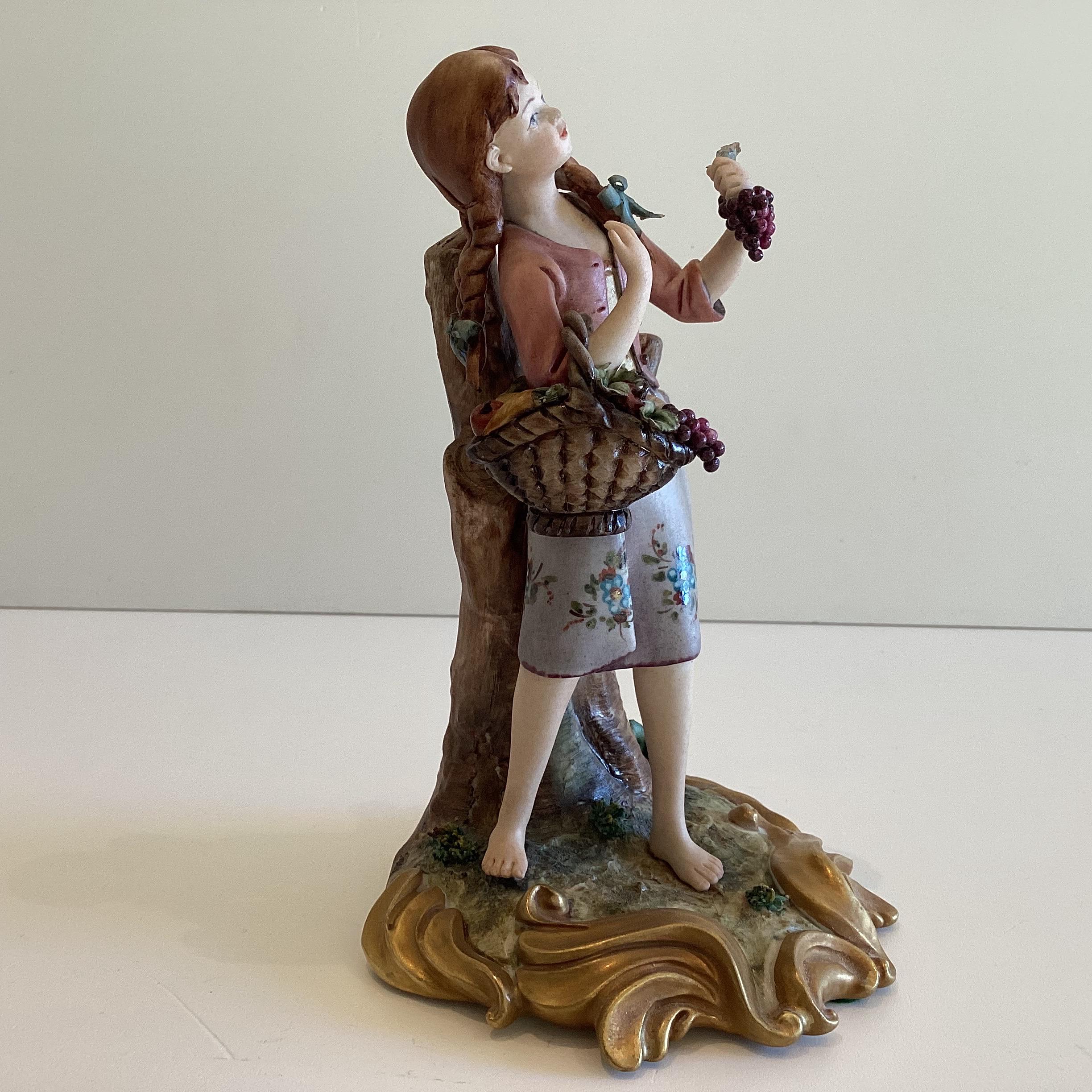 Vintage Capodimonte | Volta Artist 1950s Porcelain Figurine, Signed Italian Collectible — photo 6 of 11